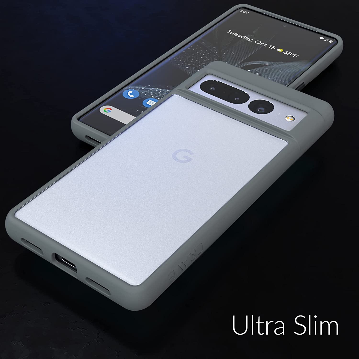 Google Pixel 7 Pro Case - Shockproof Protective Cover with Military-Grade Drop Protection | Slim Fit Phone Case for Pixel 7 Pro (Slate Color) | Perfect for Outdoor Activities, Travel & Daily Use