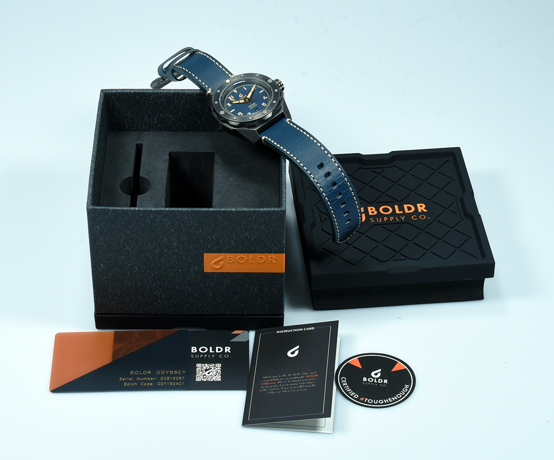 BOLDR Odyssey Cali Navy Watch - Premium Pre-Owned Diver's Timepiece for Men | Perfect for Water Sports, Outdoor Adventures & Everyday Wear