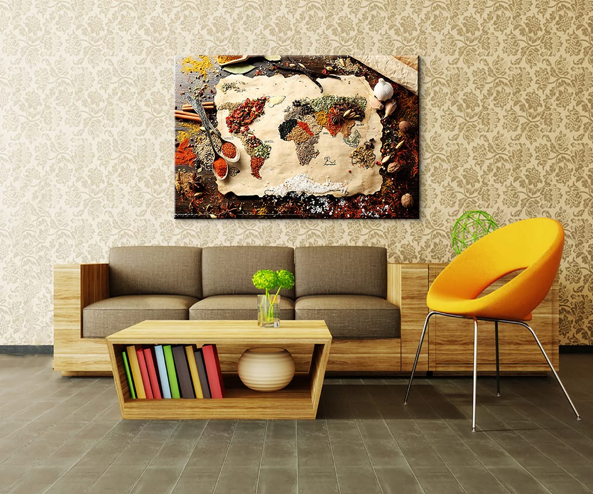 Kitchen Wall Art Canvas - Dining Room Decor Poster (28x40 Inch) for Home & Restaurant