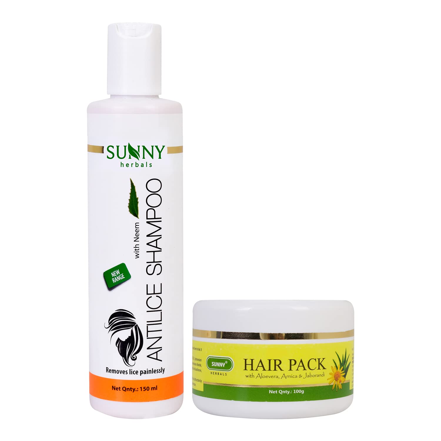 Sunny Anti Lice Shampoo (150ml) & Hair Treatment Pack (100g) - Itch Relief & Lice Prevention | Nourishing Formula for Stronger Roots & Shiny Hair | Soft, Fragrant Results - Perfect for Kids & Family Lice Treatment at Home, School, or Travel