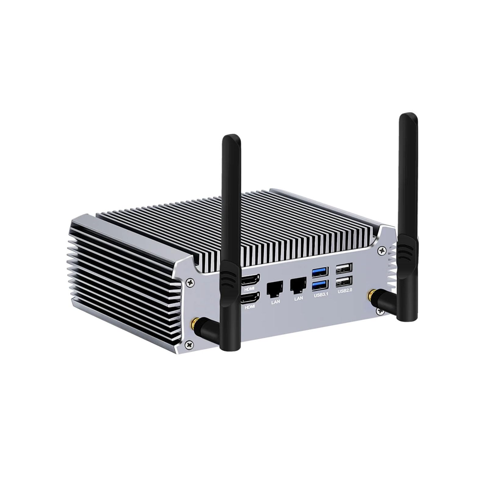 Tuofudun Mini PC Fanless Ryzen 5 4500U Barebone Desktop Computer - 4K Dual HD, Windows 11/10 Pro, WiFi 6, Bluetooth 5.2 - Perfect for Home Theater, Office Work & Light Gaming