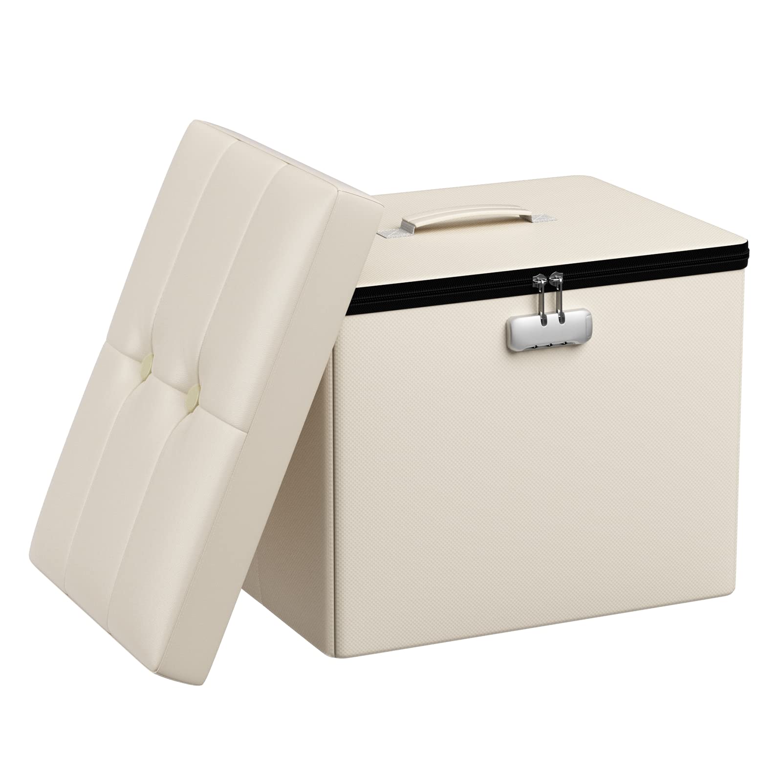 Tamfile Vanity Folding Ottoman with Lock - 17