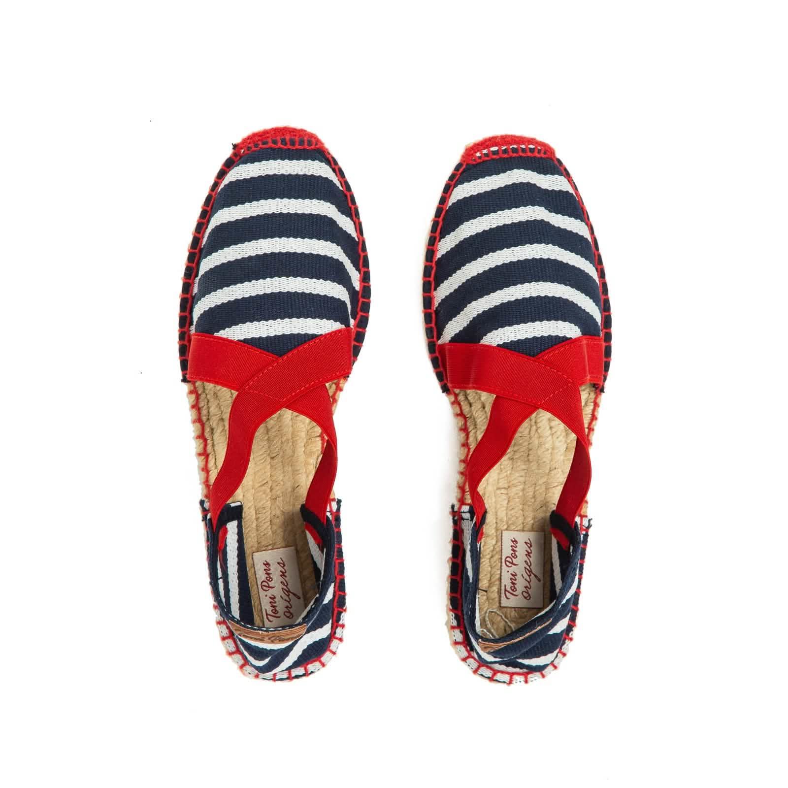 Women's Striped Cotton Blend Wedge Espadrille Shoes - Comfortable Summer Casual Flats for Beach, Vacation & Everyday Wear