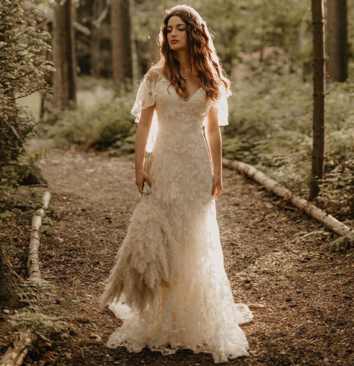 Willowby by Watters Seville Wedding Gown - Elegant Lace Bridal Dress for Beach, Garden & Outdoor Ceremonies