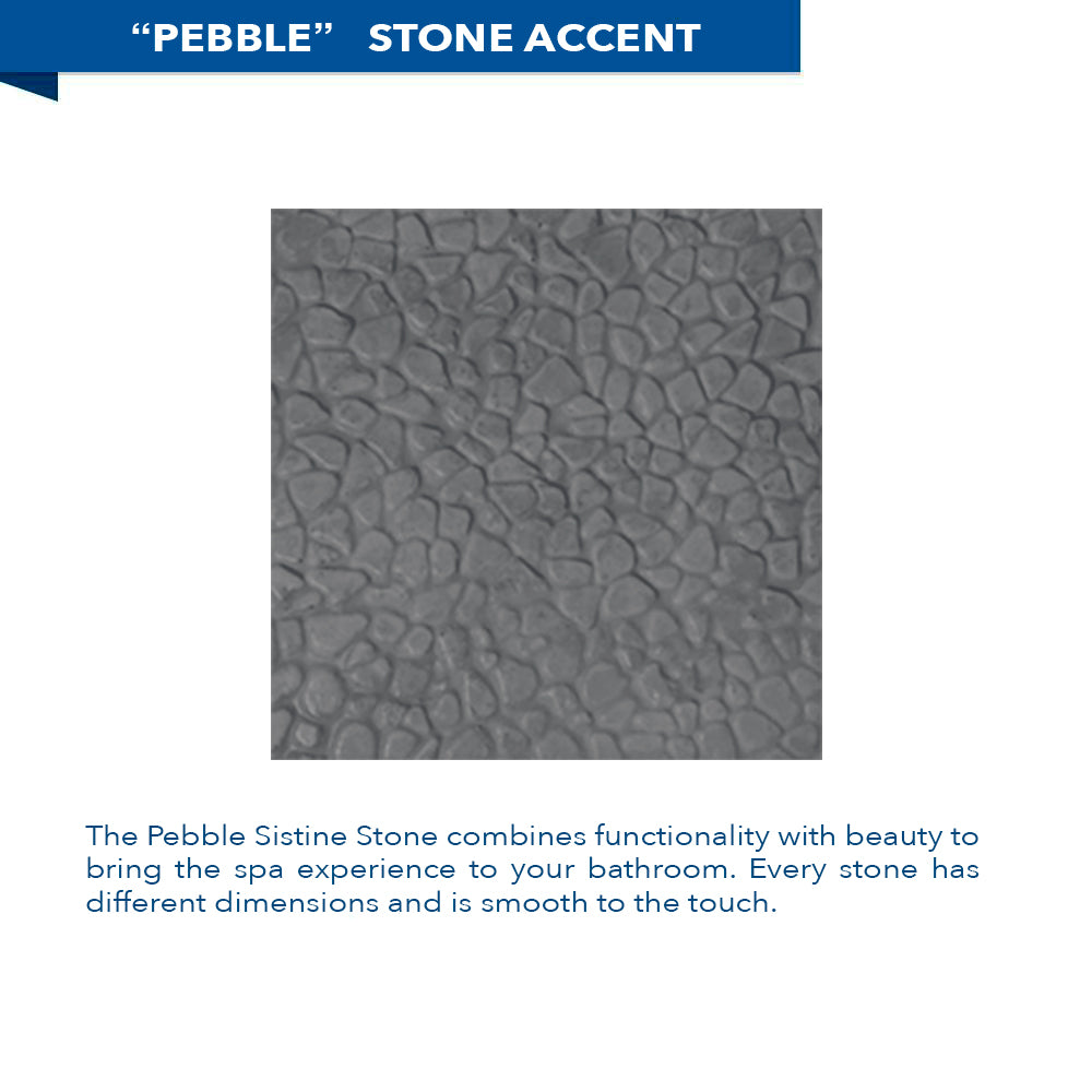 Pebble Wet Cement Corner Shower Enclosure Kit - Waterproof Bathroom Shower Panel System for Modern Home & Spa Renovation