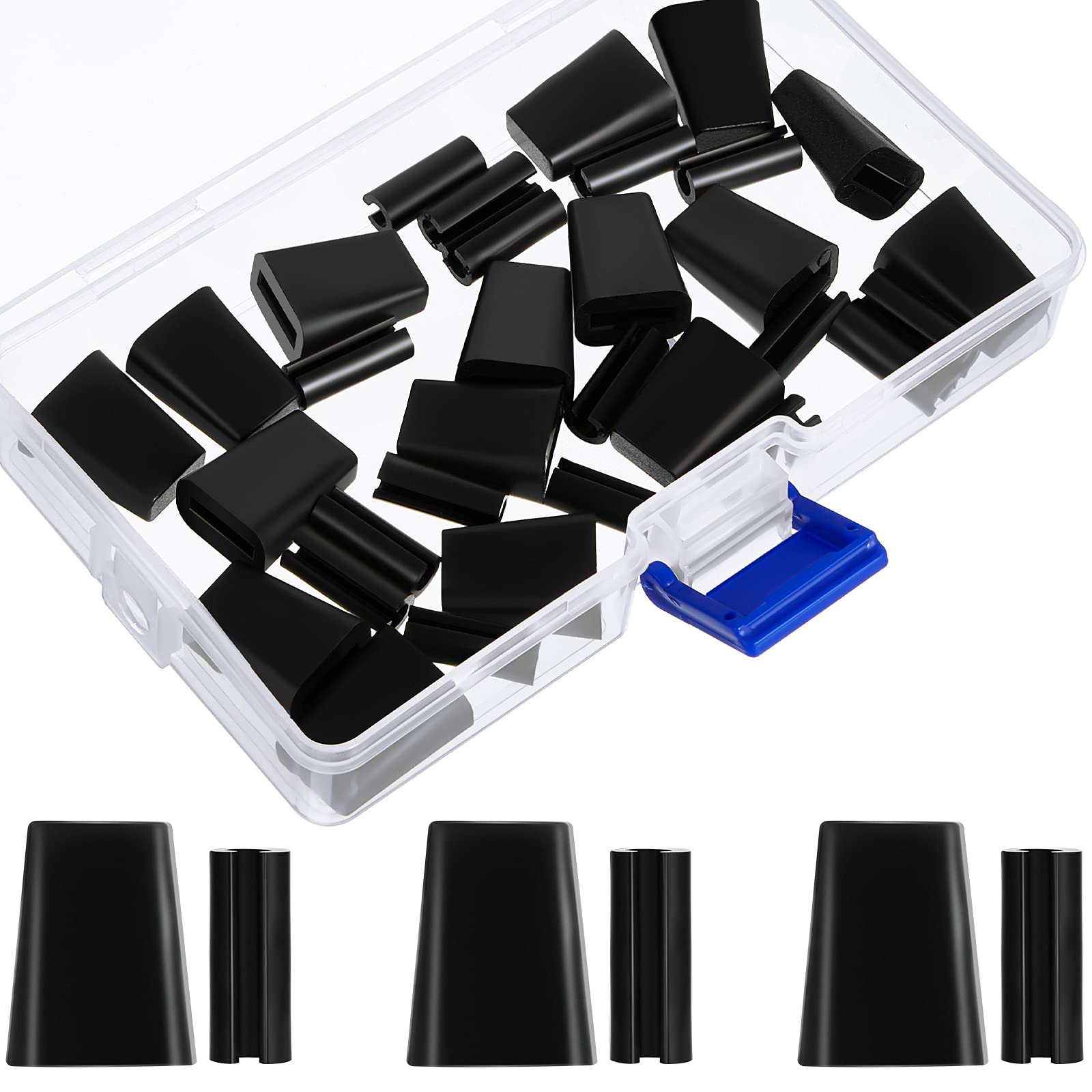 32 Pcs Black Hard Rubber Feet for Kitchen Sink Grid - Protective Bumpers for Sink Rack, Wire Rack Protectors - Durable & Non-Slip Home Kitchen Accessories (Perfect for Protecting Countertops & Cabinets from Scratches)