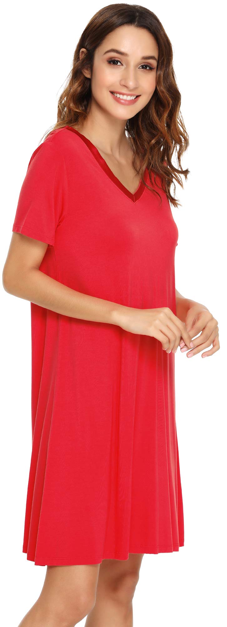 Soft Viscose Bamboo Nightgowns for Women - Comfortable Plus Size Sleep Shirts & Pajamas (S-4X) | Perfect for Summer Nights, Lounging & Relaxing at Home