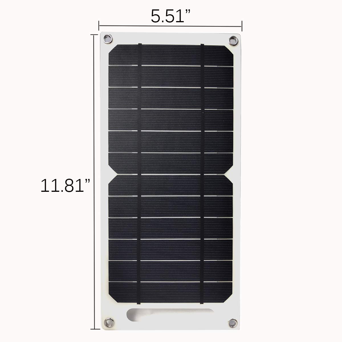 10W Flexible Solar Panel Car Battery Charger - Portable 10 Watt Solar Trickle Maintainer with Carabiner & Suction Cups for RV, Boat, Truck, Trailer, Motorcycle - Perfect for Off-Grid Power & Outdoor Adventures
