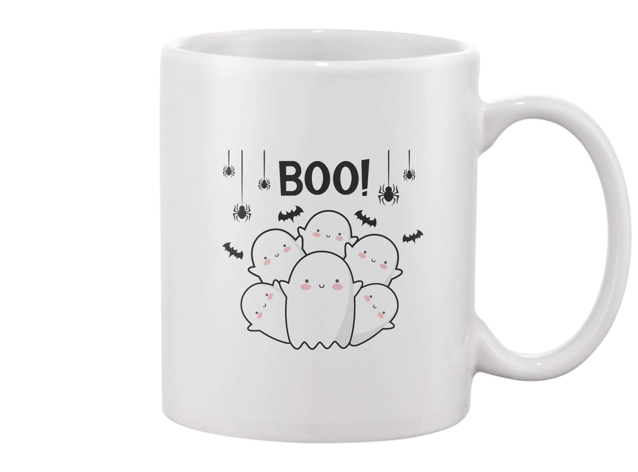 Spooky Halloween Ghost Pattern Coffee Mug - Perfect for Pumpkin Spice Lattes & Trick-or-Treating