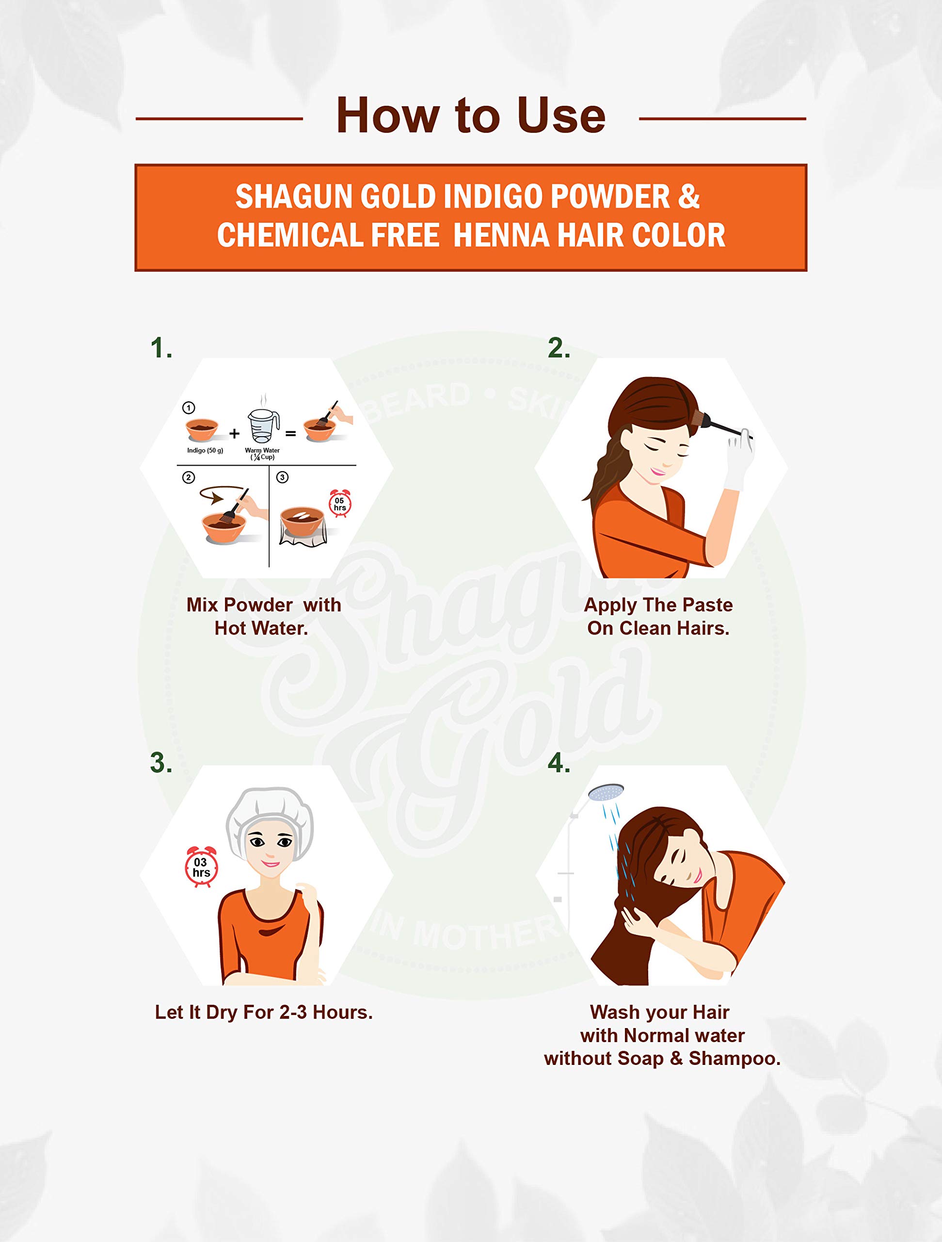 SHAGUNGOLD Black Henna Hair Dye - 100% Natural & Chemical-Free Organic Henna for Hair Coloring & Hair Care (100g Packet) - Safe for DIY Hair Color, Highlights & Gray Coverage at Home