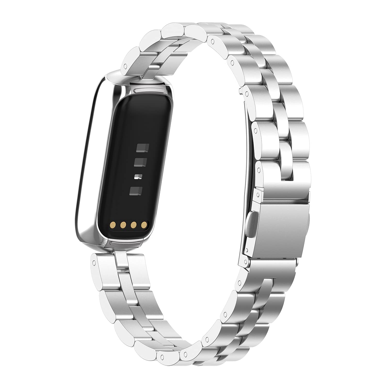 Stainless Steel Replacement Band for Fitbit Luxe - Compatible with Men & Women - Durable Metal Bracelet Strap for Luxe Smartwatch Accessories - Perfect for Workouts, Office & Everyday Wear