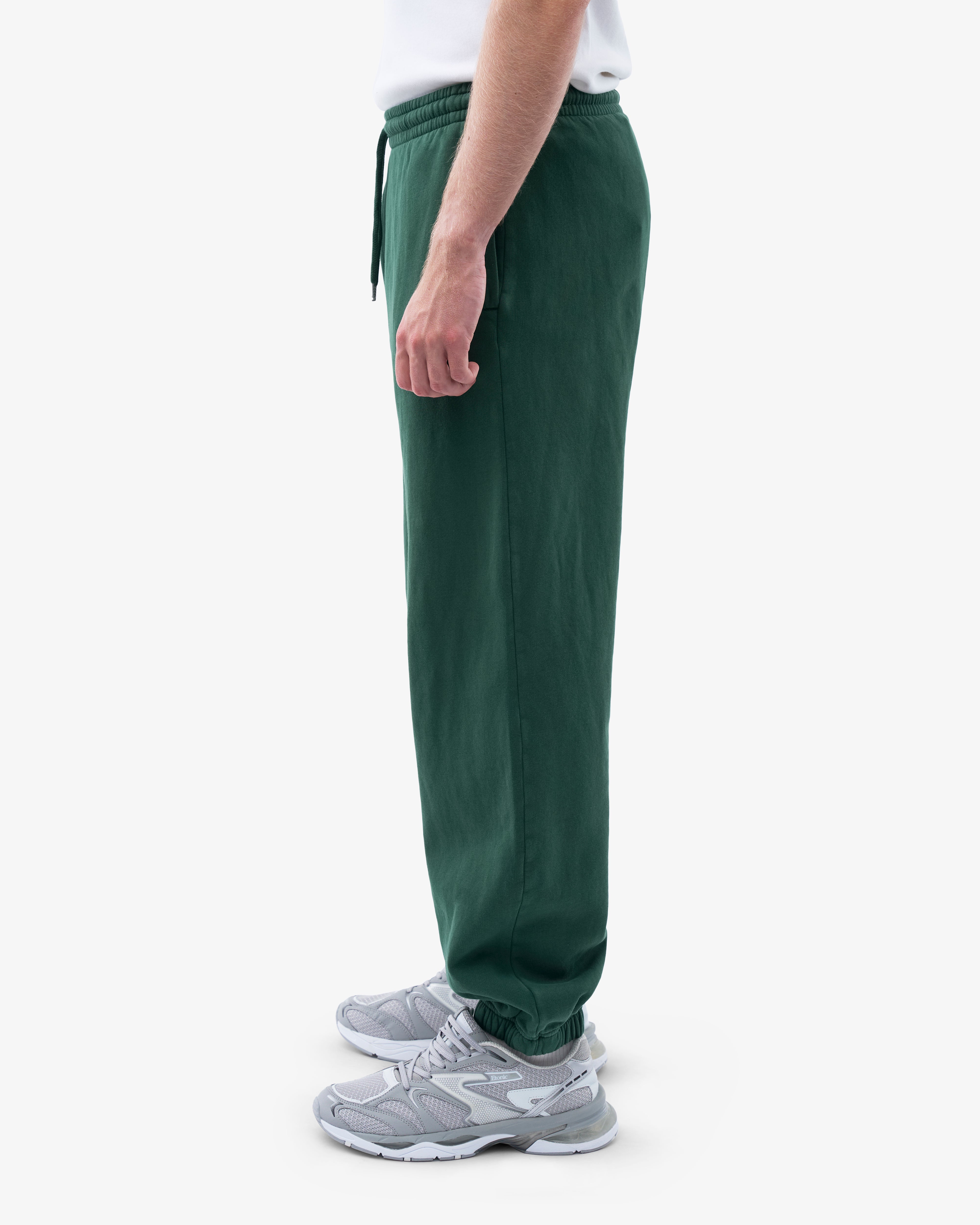 Organic Relaxed Sweatpants for Women - Soft Eco-Friendly Cotton Joggers in Emerald Green - Perfect for Yoga, Lounge & Casual Wear