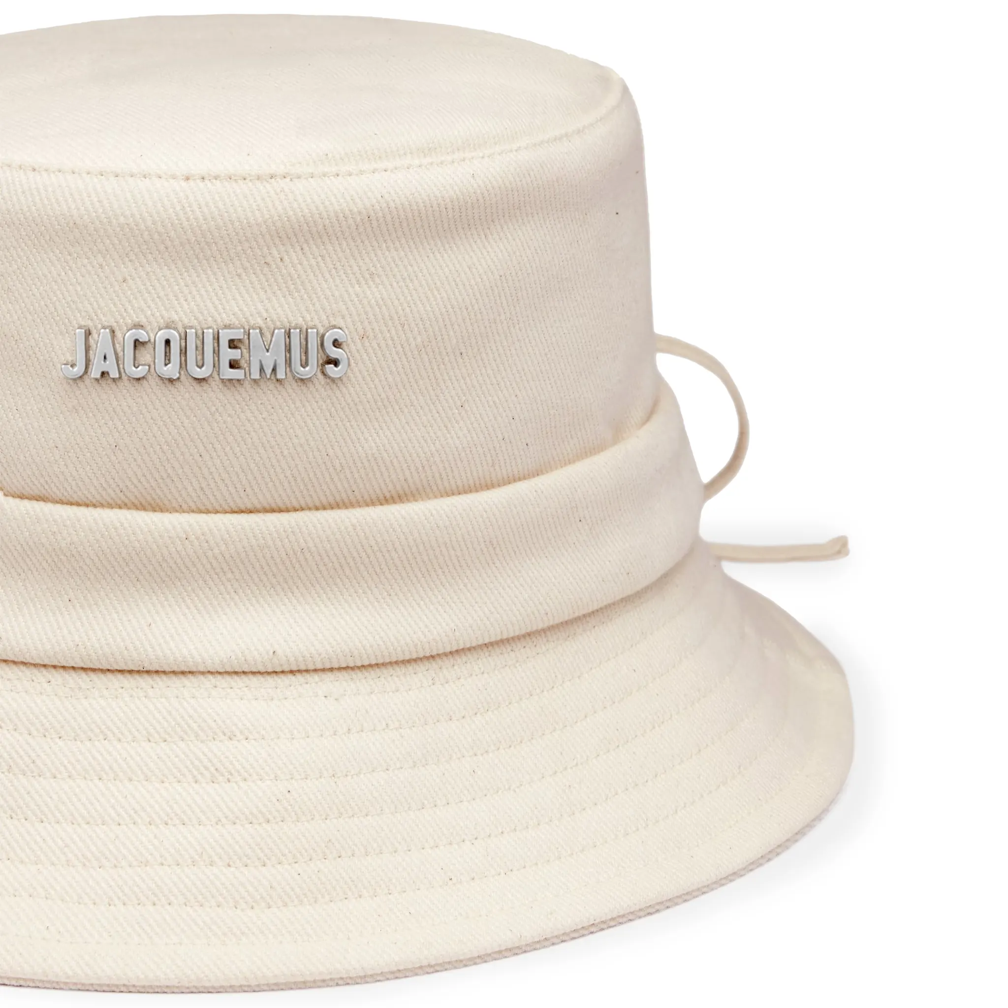 Jacquemus Le Bob Gadjo Off White Bucket Hat for Women - Fashion Sun Hat for Beach, Summer & Outdoor Activities
