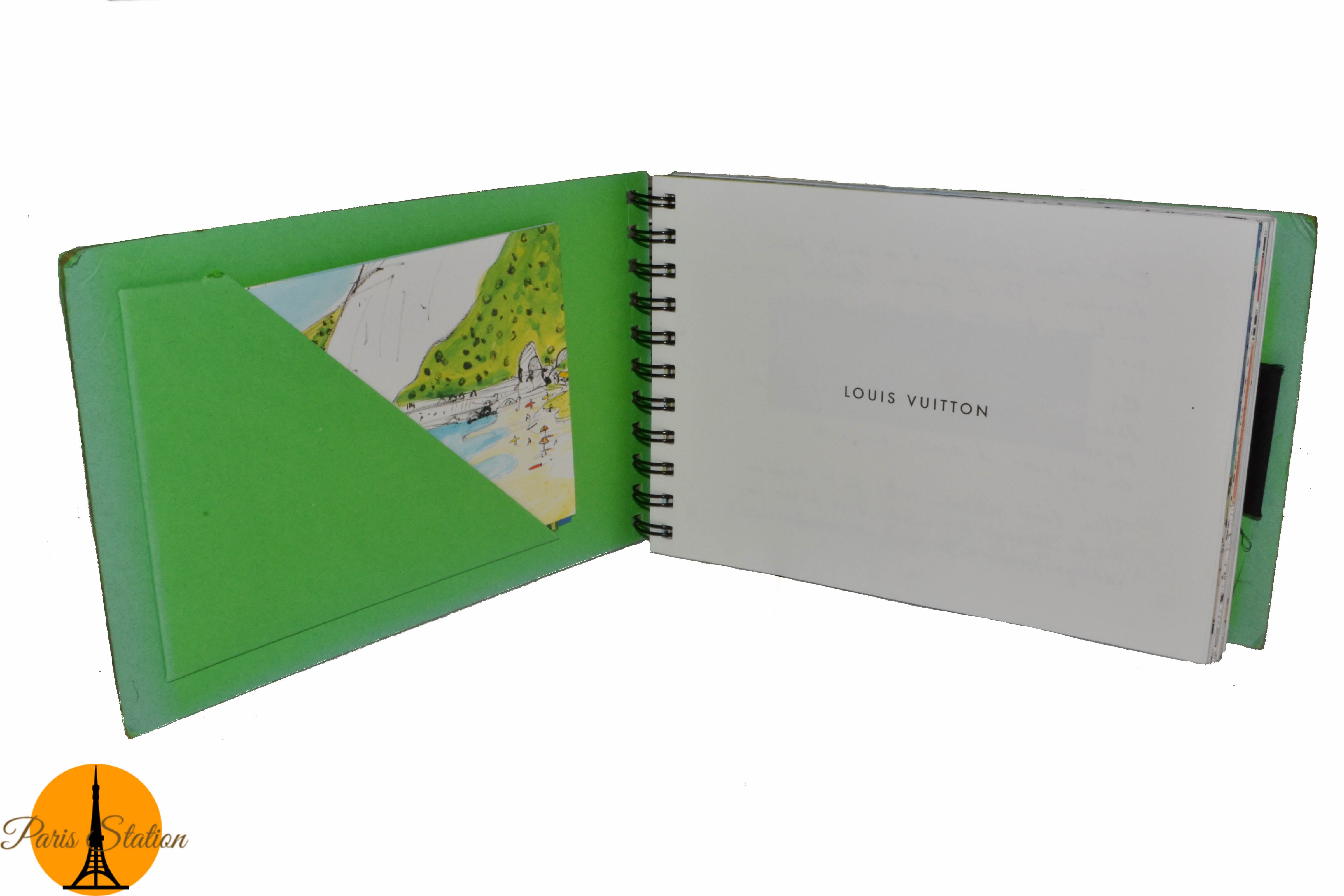 Authentic Louis Vuitton Green Rio de Janeiro Travel Notebook - Luxury Leather Journal for Travelers, Gift for Writers & Collectors - Perfect for Vacation Planning, Diary Keeping & Souvenir Collection