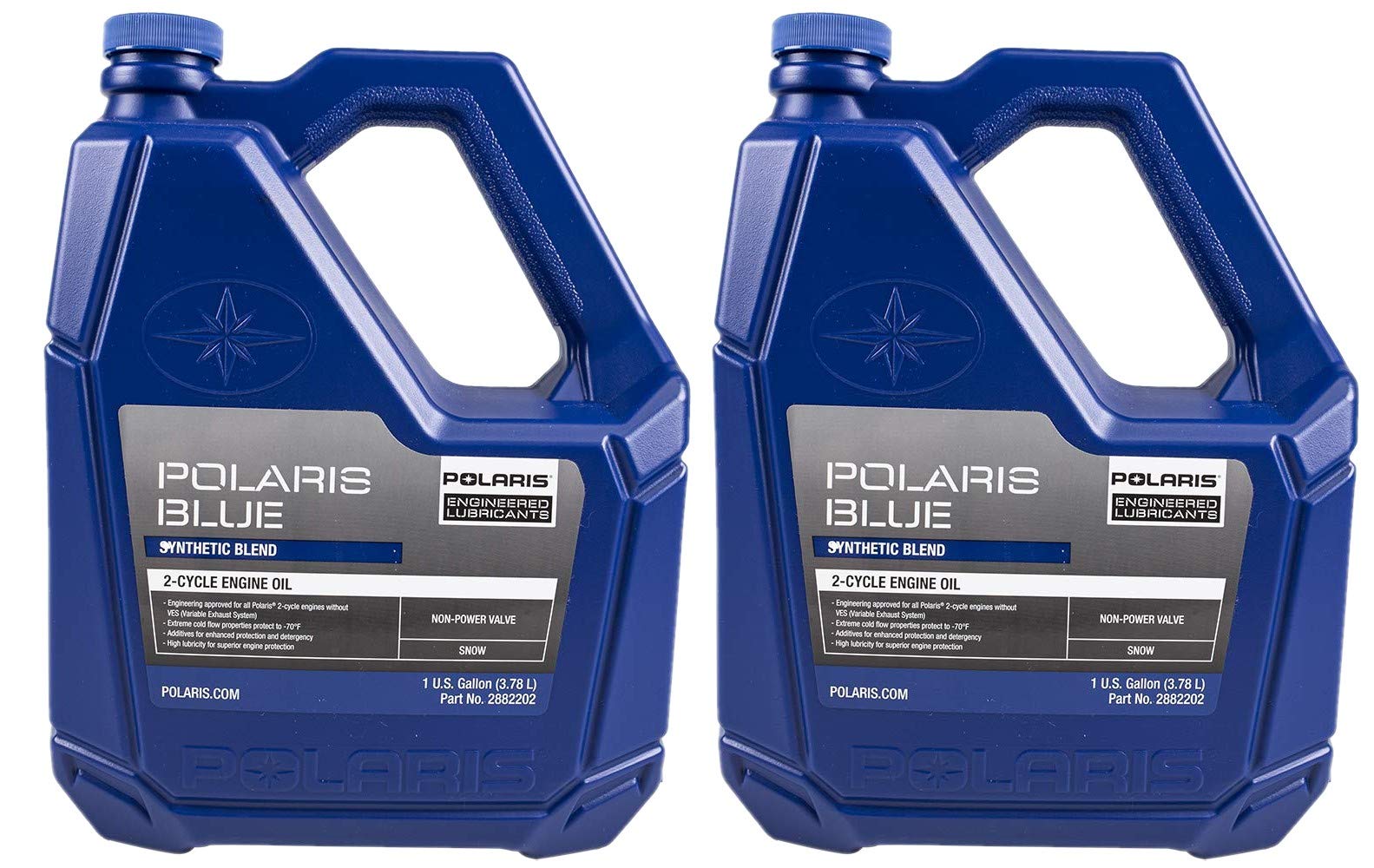 Premium Polaris 2-Cycle Engine Oil (2 Pack, 7.57L) - High Performance Synthetic Blend for Snowmobiles, ATVs & Power Equipment - Ideal for Cold Weather & Off-Road Use