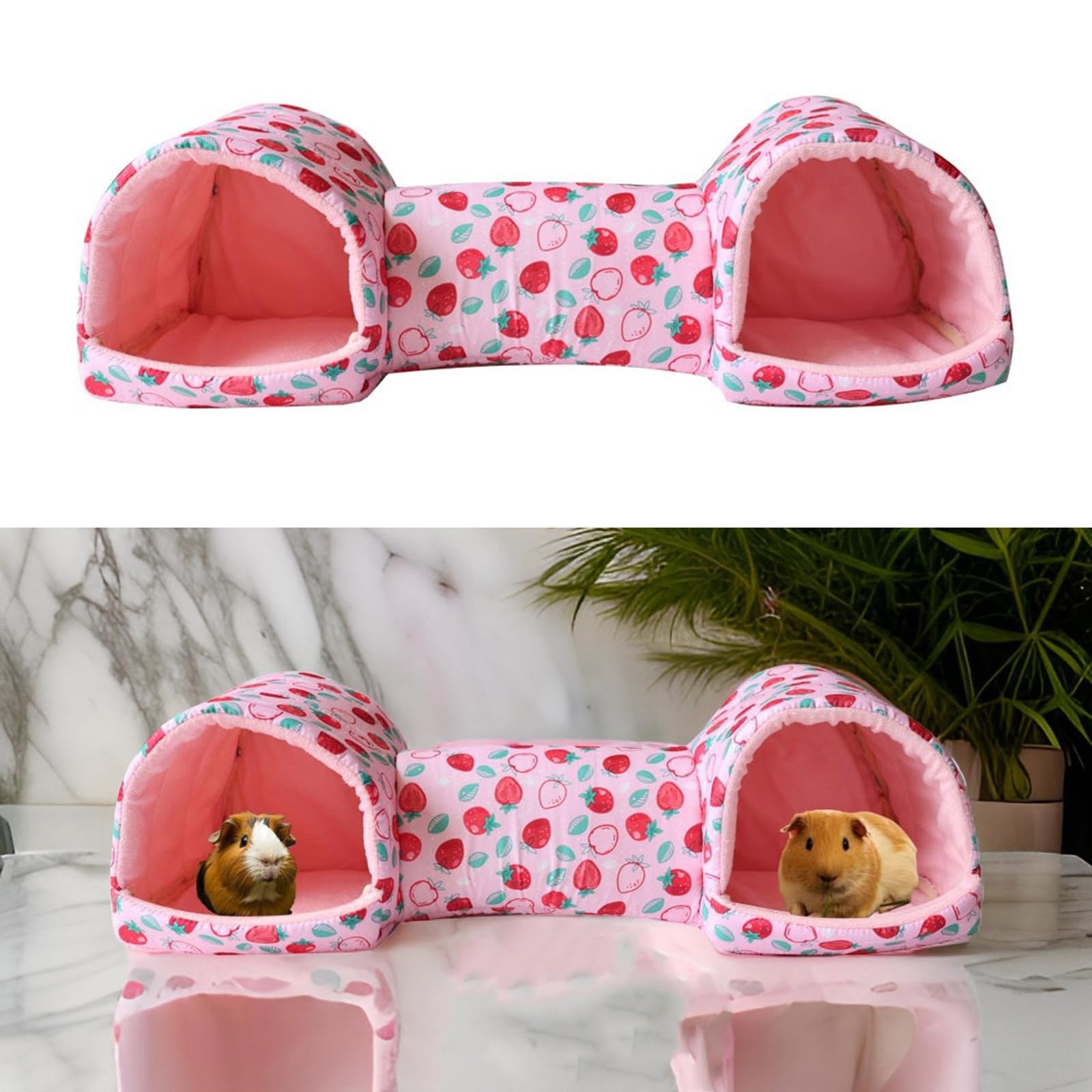 Soft Hamster Tunnel Bed - Cozy Cave House for Hamsters, Guinea Pigs & Gerbils | Chew-Proof Small Animal Hideout & Chew Toy | Perfect for Cage Accessories & Playtime Enrichment