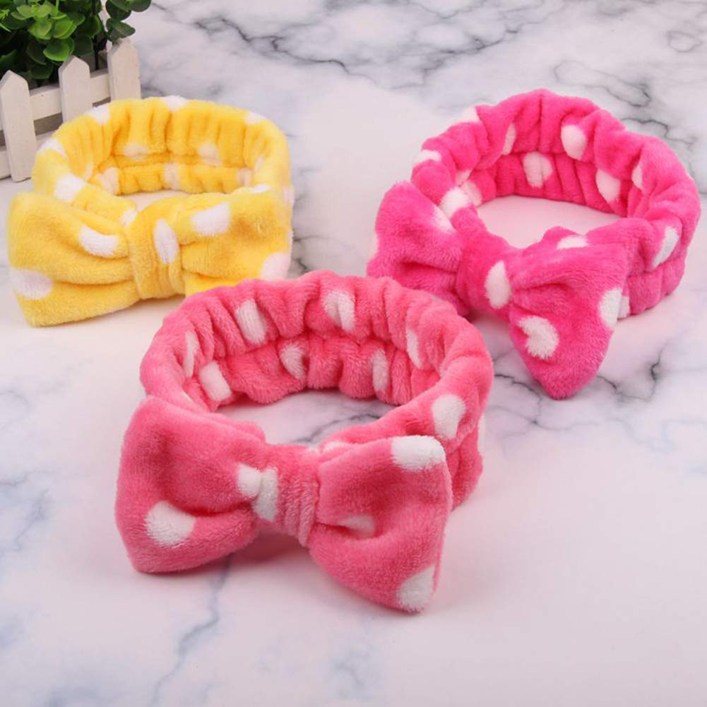 Rubela Soft Velvet Elastic Headband for Women - 2 Pack Spa Headbands for Skincare, Makeup, Hair Washing & Facial Care (Random Colors) - Perfect for Beauty Routine, Salon & Home Use