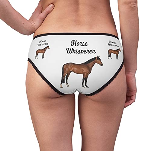 Horse Whisperer Women's Cotton Briefs - Funny Underwear for Equestrian Lovers - Comfortable & Breathable Panties for Riding, Gifts & Everyday Wear