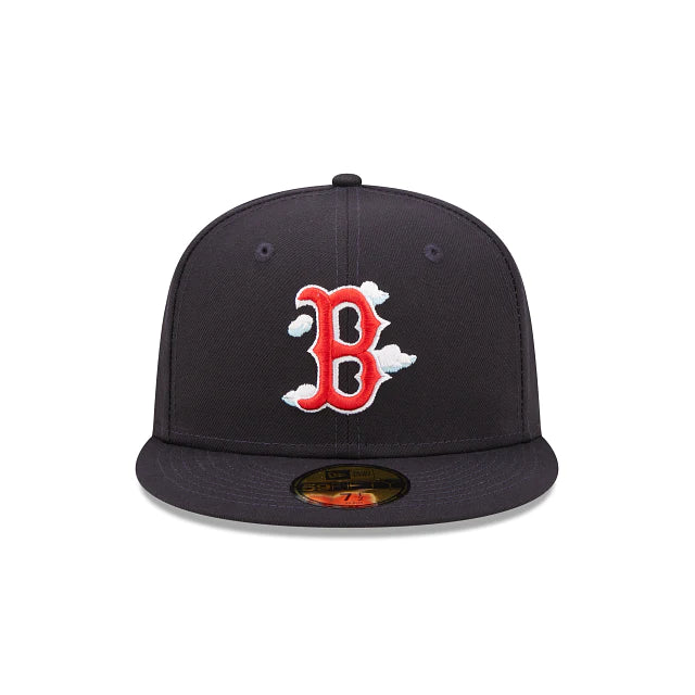 Boston Red Sox 2004 World Series Championship Comic Cloud Navy 59FIFTY Fitted Baseball Cap for Men - Perfect for Game Day, Sports Events & Fan Collections
