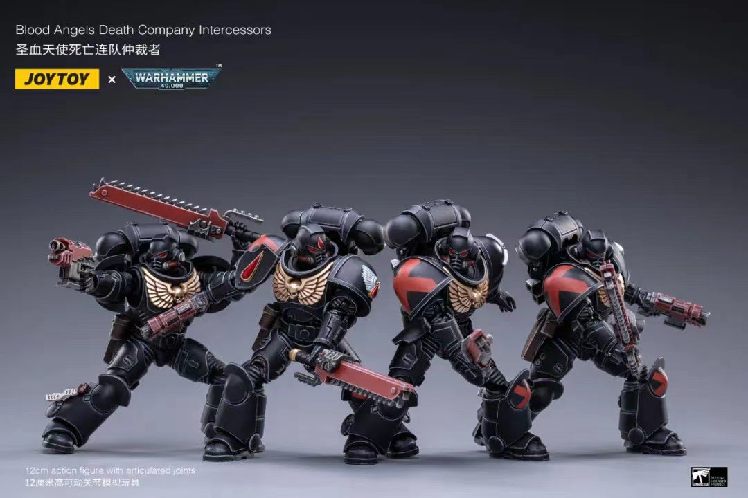 JOYTOY 1/18 Scale Warhammer Blood Angels Action Figure Set (4PCS) - Perfect for Warhammer 40K Collectors, Tabletop Gaming & Display
