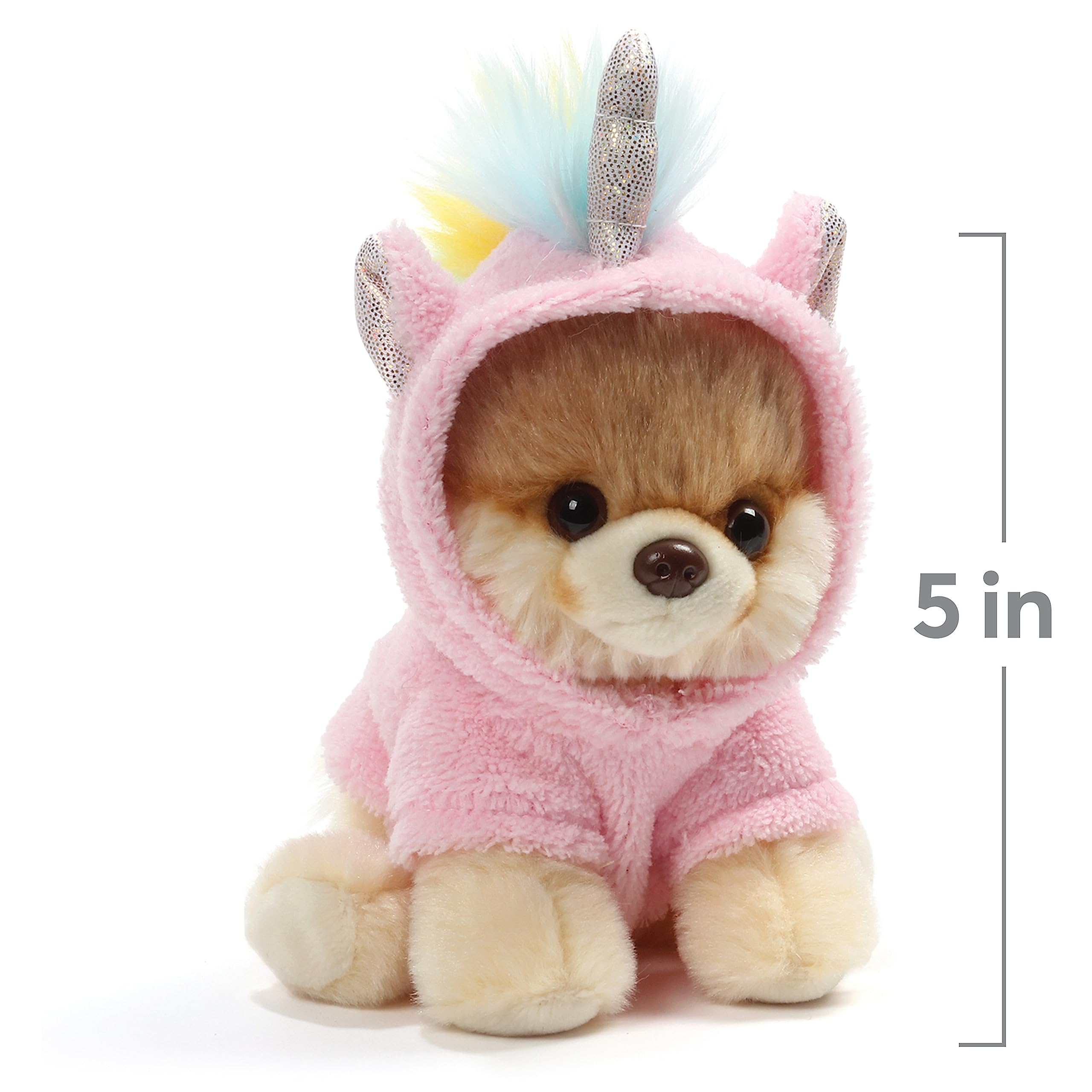 GUND World’s Cutest Dog Boo Itty Bitty Boo Unicorn Stuffed Animal Plush Toy, 5