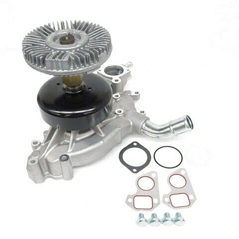 Replacement Engine Water Pump with Fan Clutch Compatible with Chevrolet Silverado, Tahoe, Suburban - High Performance Cooling System Part for Off-Road & Towing