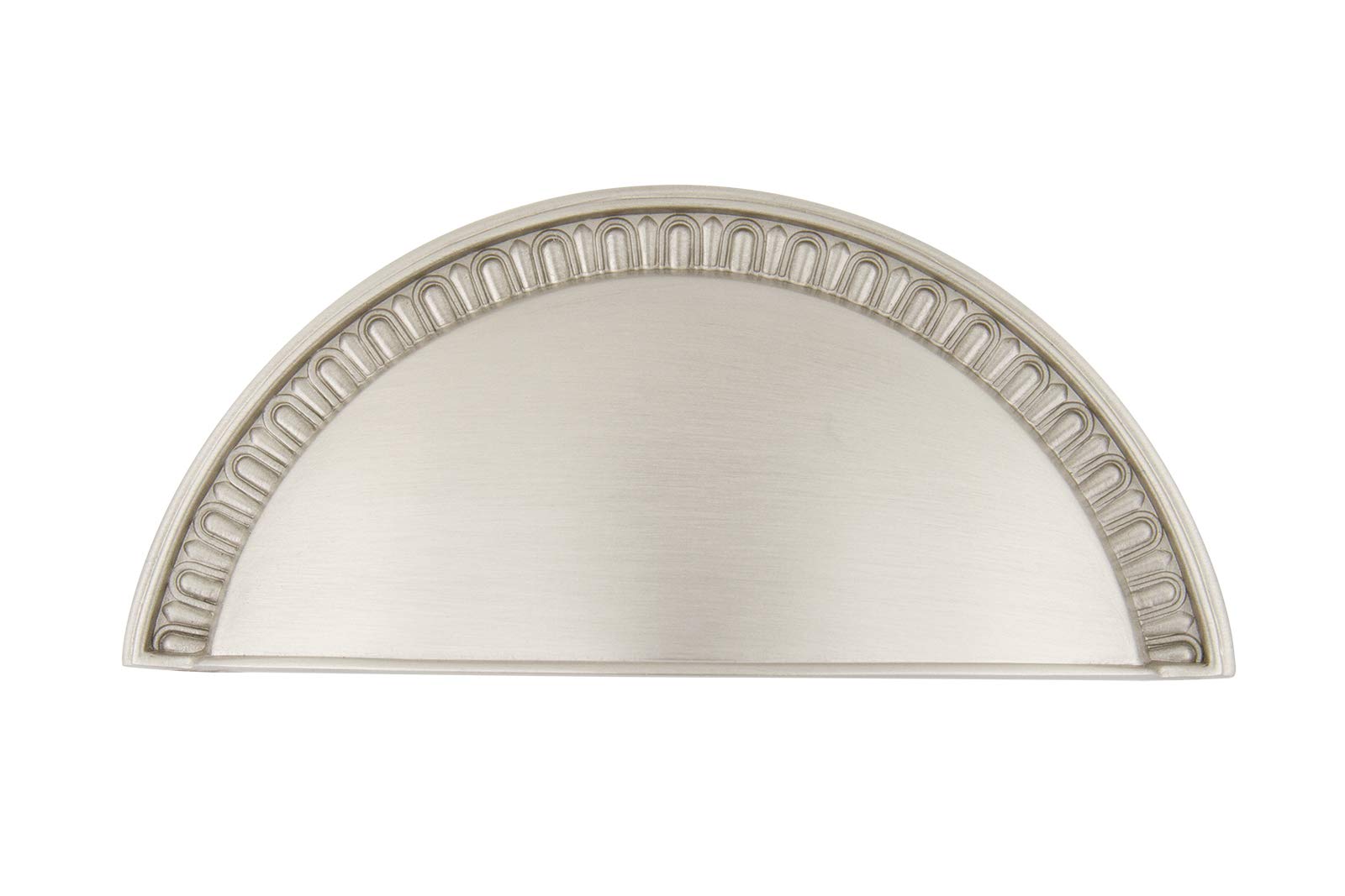 Nostalgic Warehouse Egg & Dart Cup Pull - Satin Nickel for Cabinets & Drawers