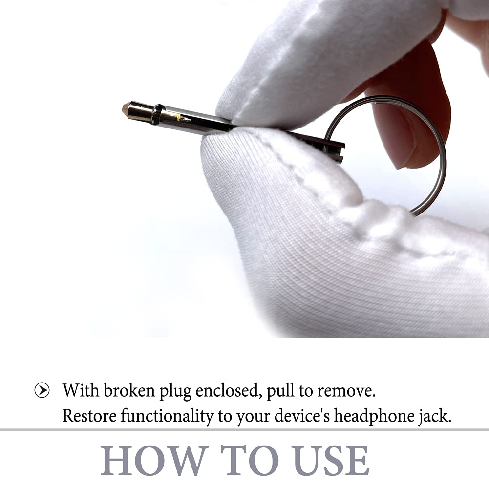 Metal Tube Headphone Plug Extractor - Broken Headphone Jack Removal Tool for iPhone, Android & Electronics | Fix Stuck 3.5mm Audio Port at Home or Office