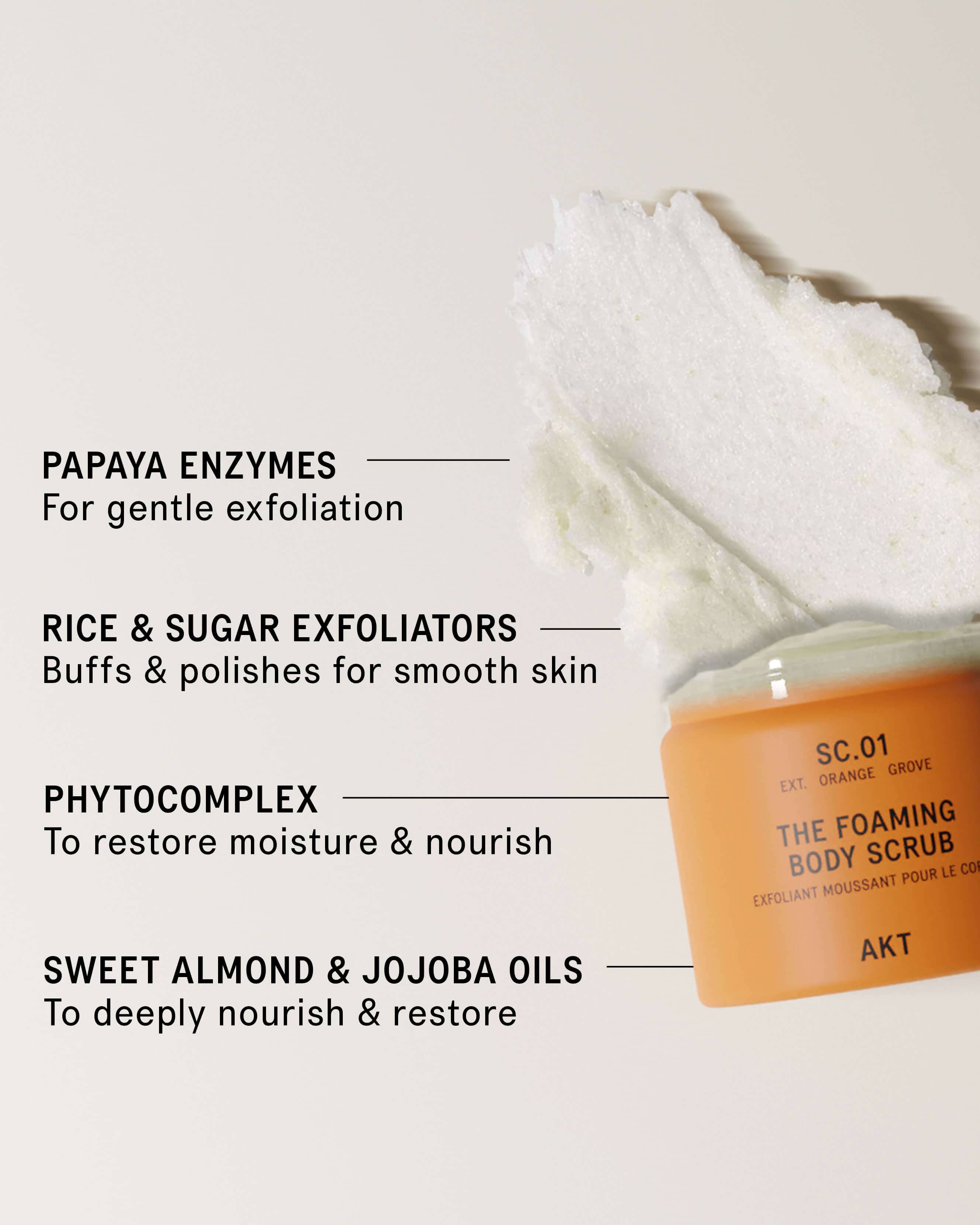 Exfoliating Foaming Body Scrub with Orange Extract - Hydrating & Revitalizing Skin Care for Smooth & Glowing Skin | Perfect for Shower Routine & Spa Day at Home