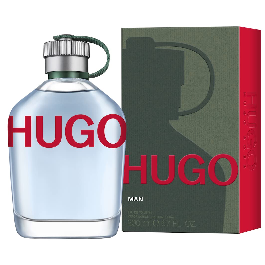 Hugo Boss Hugo Man Eau de Toilette for Men - Aromatic Fougère Cologne with Green Apple & Fir Balsam Notes - Long Lasting Fragrance Spray - Perfect for Date Night, Office & Special Occasions