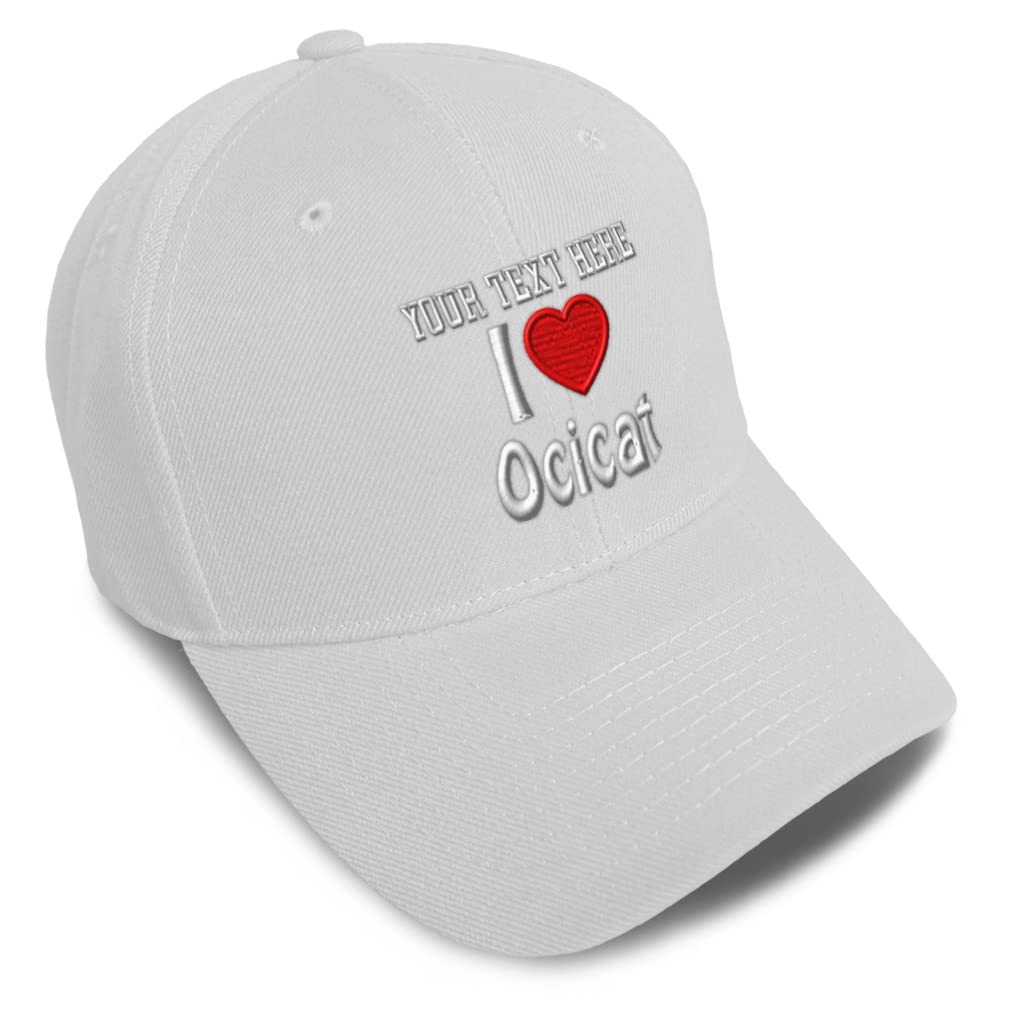 Ocicat Red Heart Baseball Cap for Cat Lovers - Cute Pet Dad & Mom Hats for Men & Women - Perfect for Casual Wear, Outdoor Activities & Cat-Themed Gifts