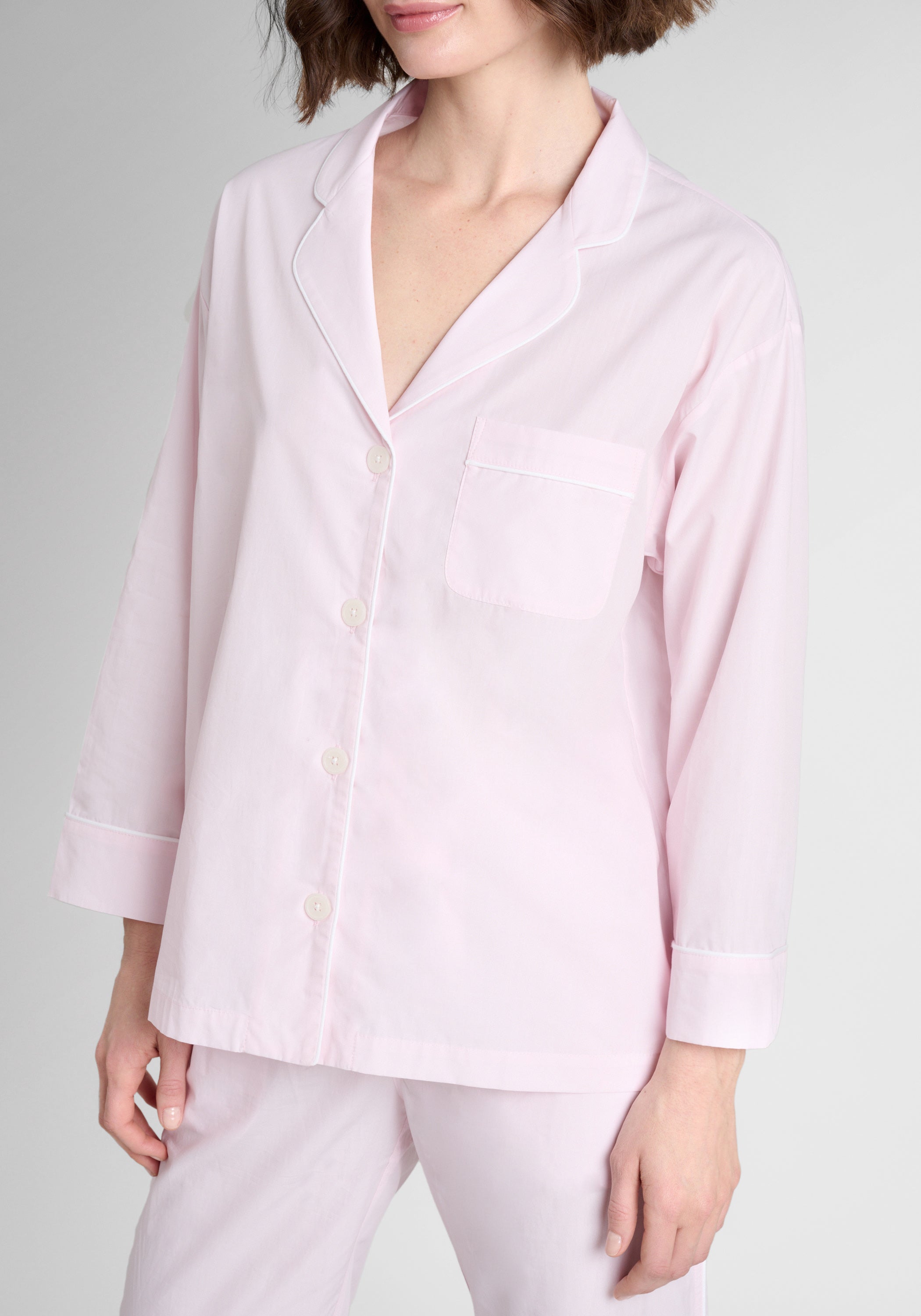 Marina Pajama Set - Soft Pink Cotton Sleepwear for Women | Cozy Loungewear for Bedtime & Relaxation at Home