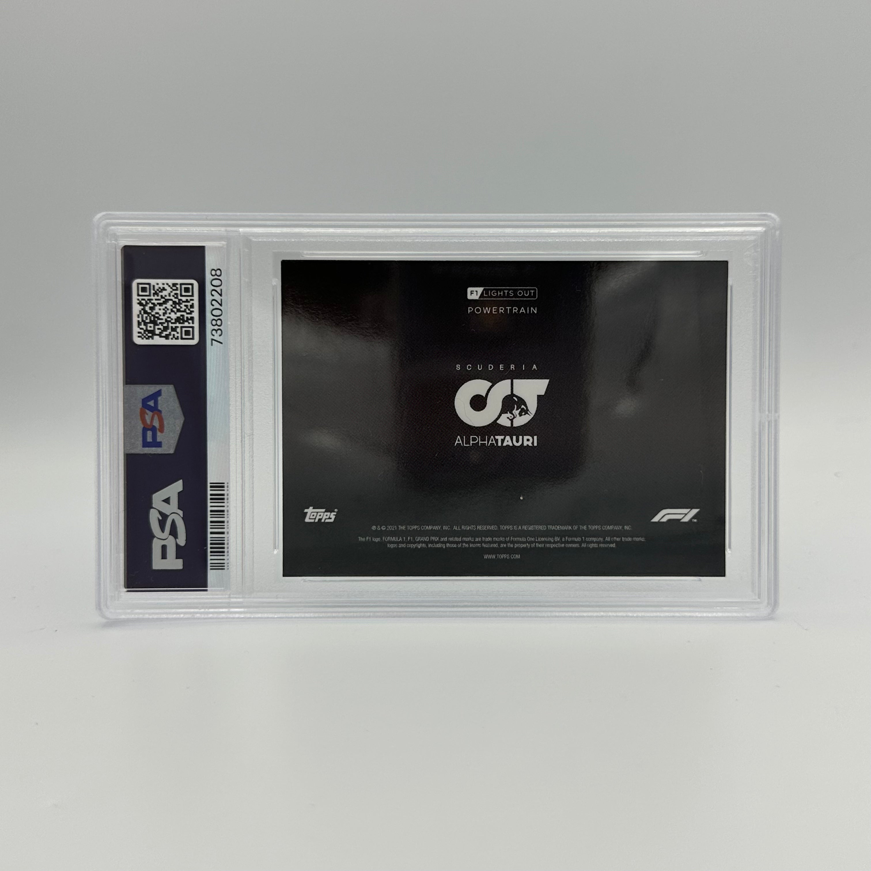 PSA 9 Graded 94/99 Scuderia AlphaTauri Powertrain Blue F1 Racing Card - Perfect for Collectors & Formula 1 Fans Display