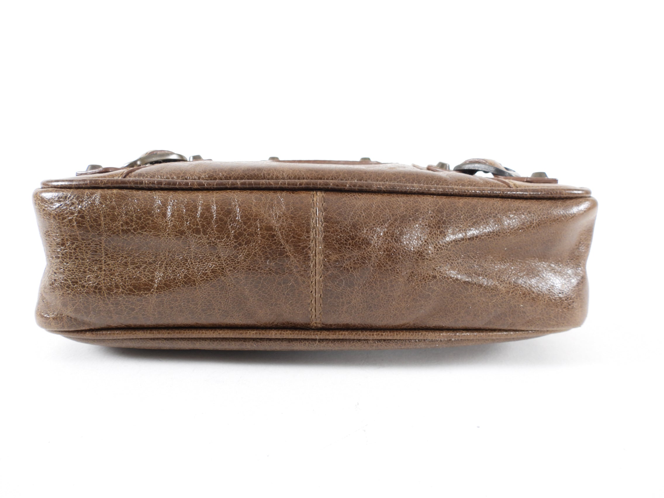 Balenciaga Brown Agneau Leather Hip Pochette Shoulder Bag for Women | Stylish Crossbody Purse for Everyday Use, Parties & Travel