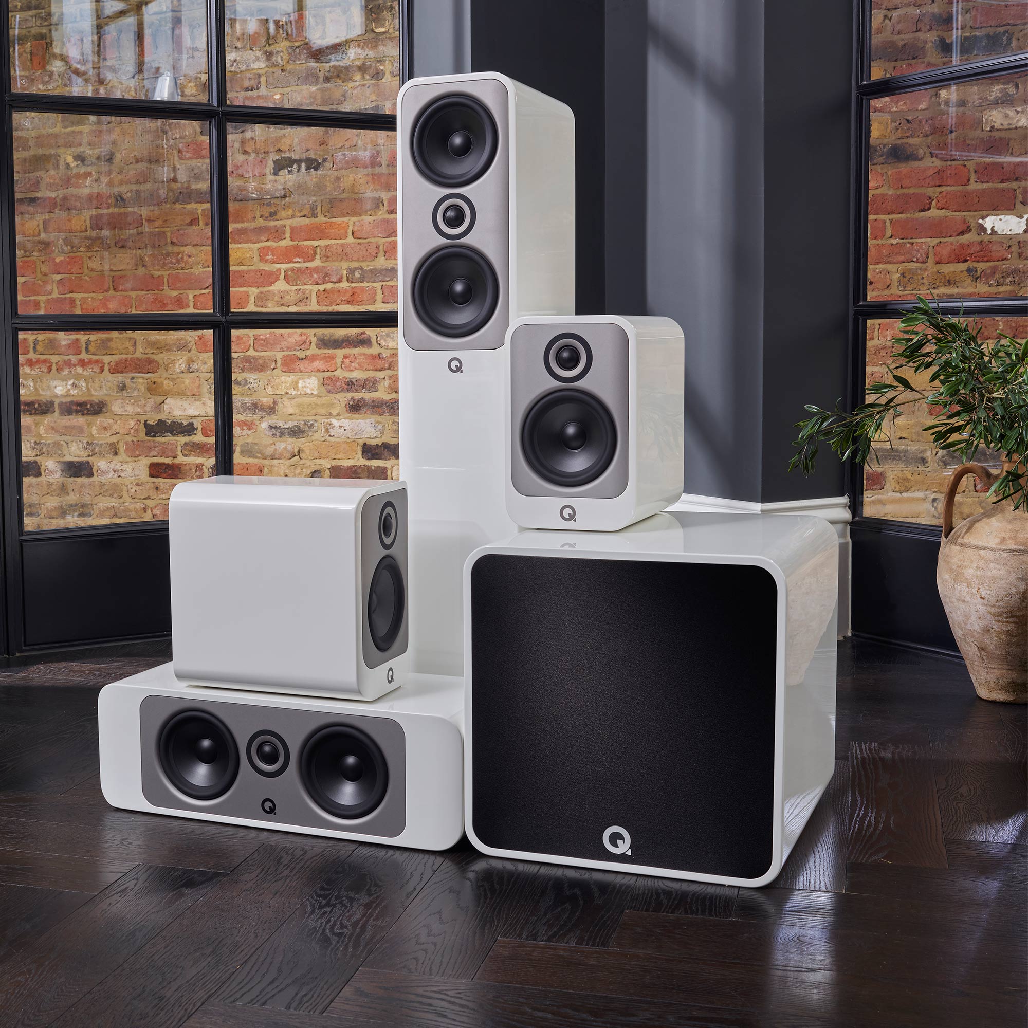 Q Acoustics Q Concept 50 5.1 Plus Home Theater Speaker System - Premium Surround Sound for Movies, Music & Gaming in Living Rooms & Home Theaters