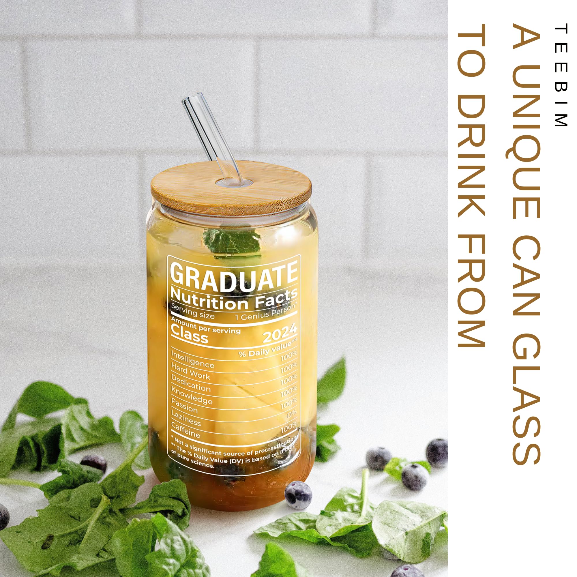 2024 Graduation Gifts for Her - High School & College Graduate Gift Ideas - 16 Oz Can Glass - Perfect for Celebrations, Parties & Dorm Decor