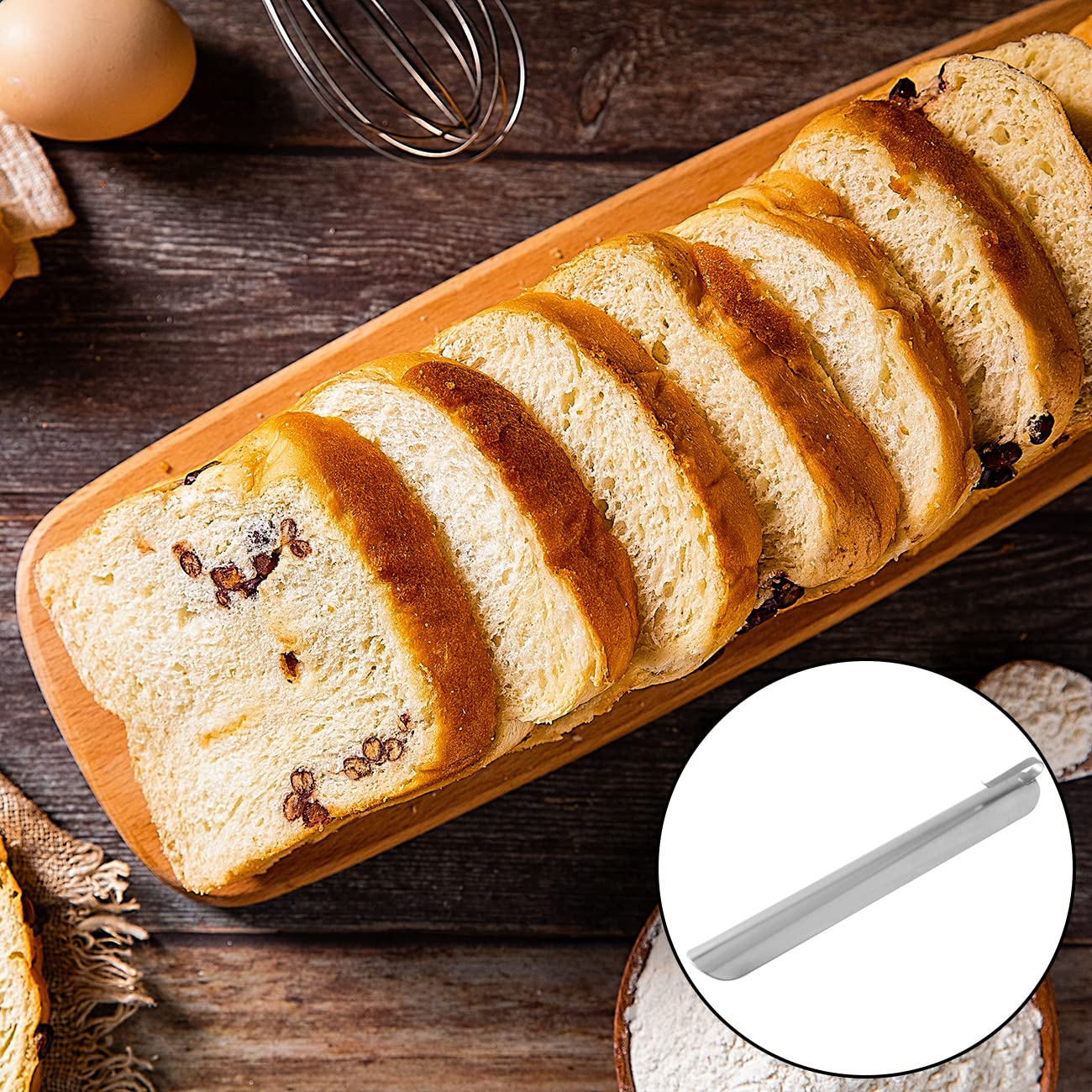 Premium Stainless Steel Crumb Scraper & Dough Spatula - Heavy Duty Kitchen Tool for Bread, Pizza, Cakes - Ideal for Baking, Restaurants & Home Kitchens