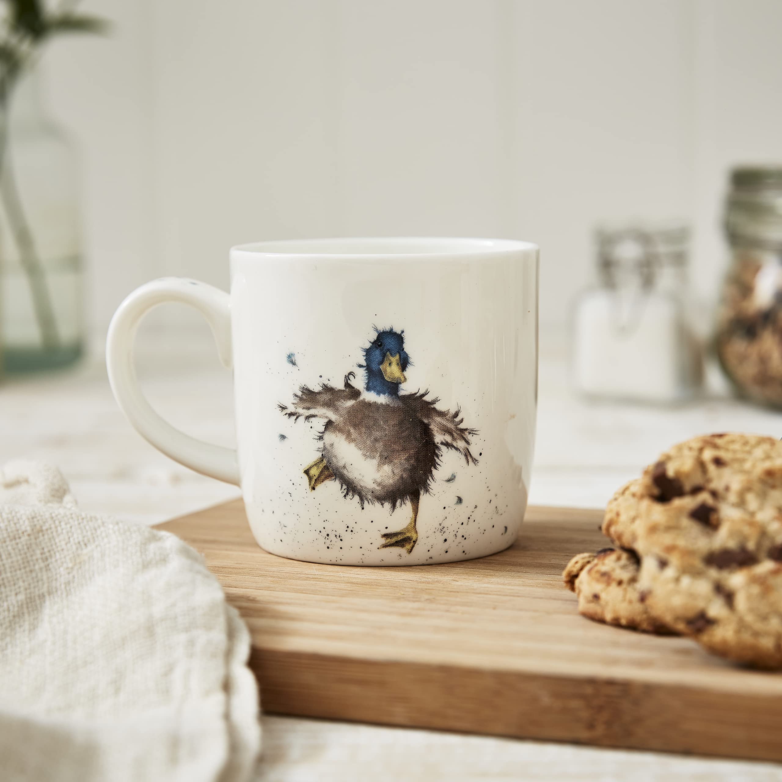 Royal Worcester Wrendale Designs Guard Duck Mug - 11oz Fine Bone China Coffee Cup | Microwave & Dishwasher Safe | Perfect for Tea, Coffee & Hot Chocolate at Home or Office