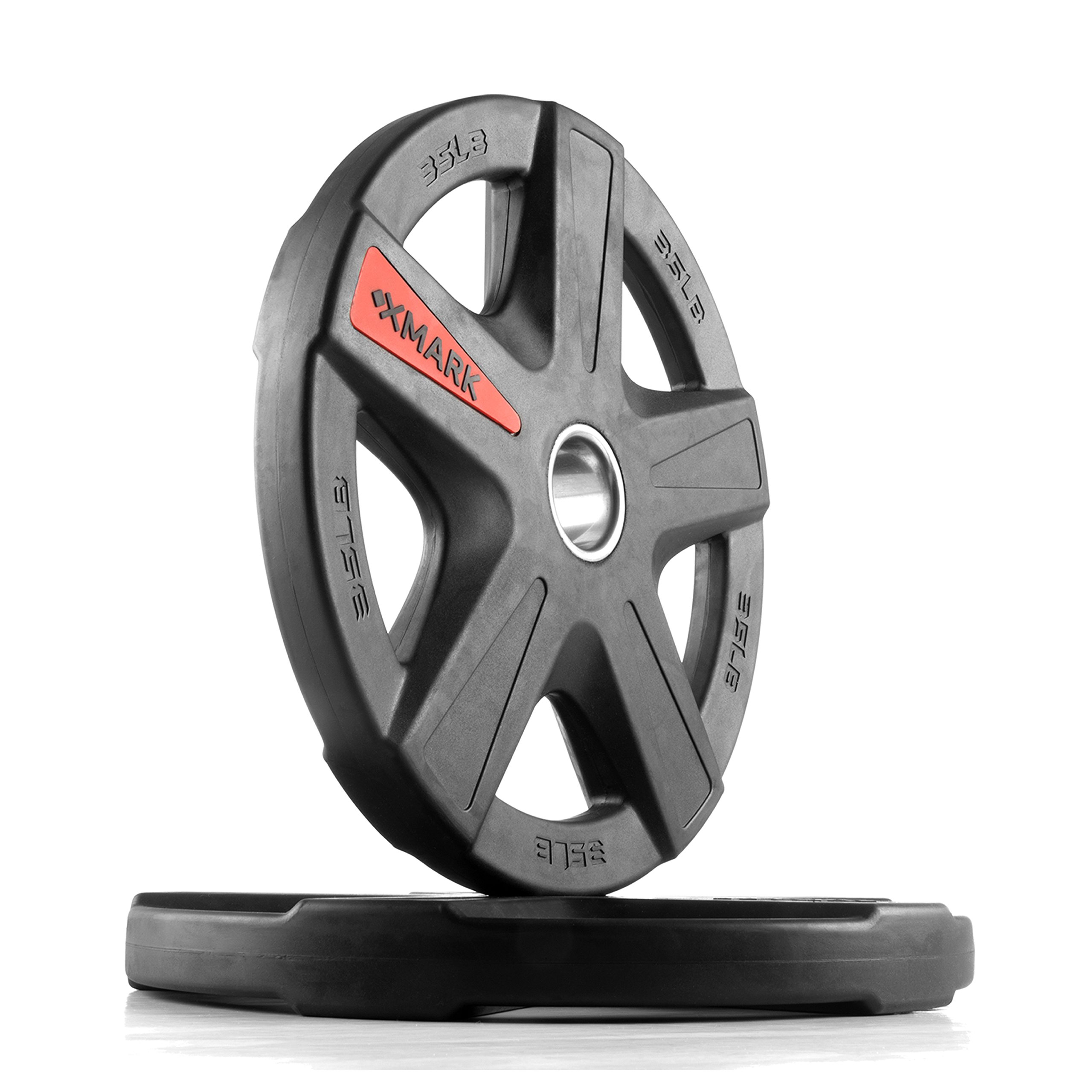 XMARK TEXAS STAR Olympic Weight Plates Set - 255LB Home Gym Equipment for Barbell Weightlifting & Strength Training - Perfect for CrossFit, Powerlifting & Home Workouts