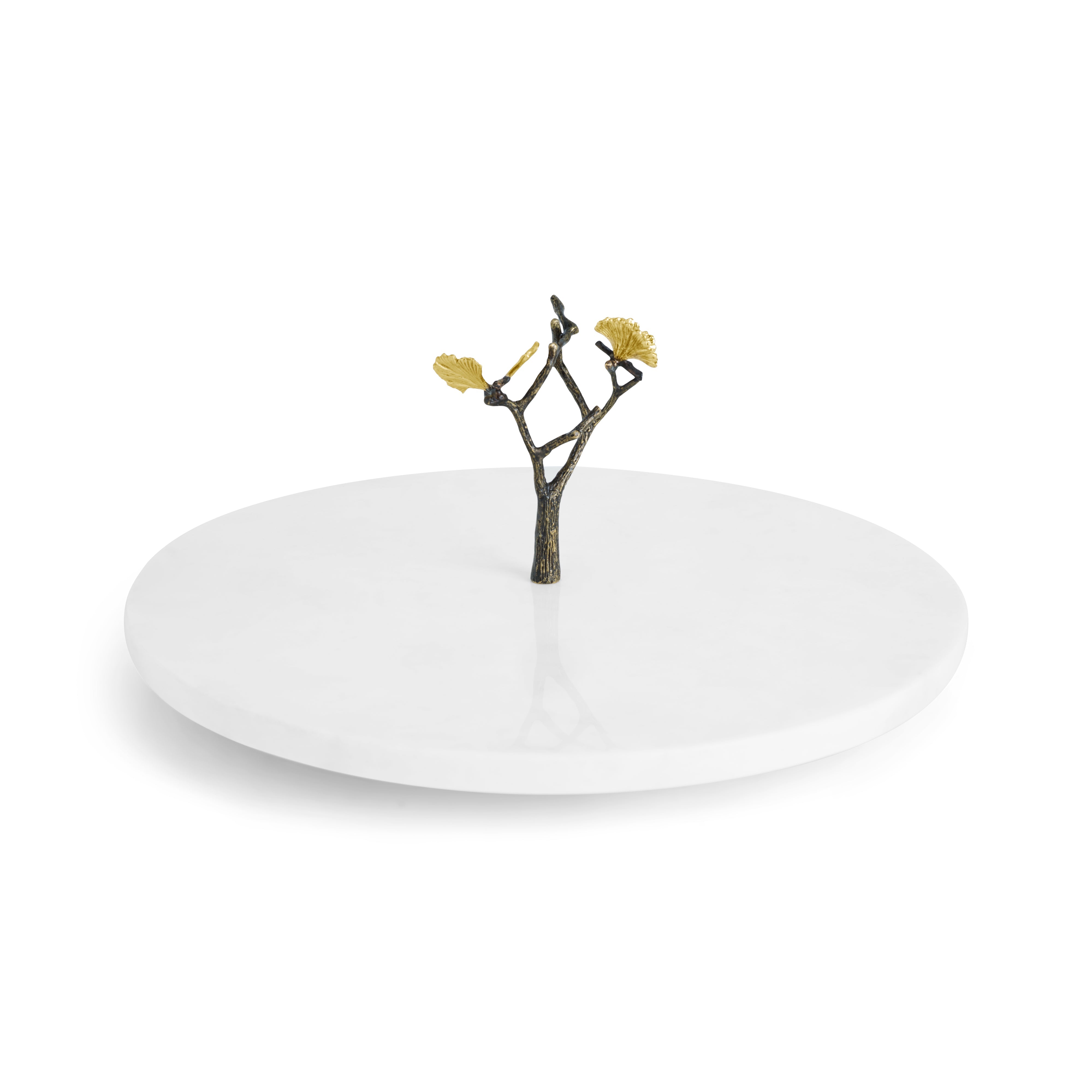 Butterfly Ginkgo Lazy Susan Turntable - Decorative Wooden Spinning Tray for Dining Table, Kitchen, or Living Room Decor - Perfect for Serving Food, Displaying Decor, or Organizing Essentials