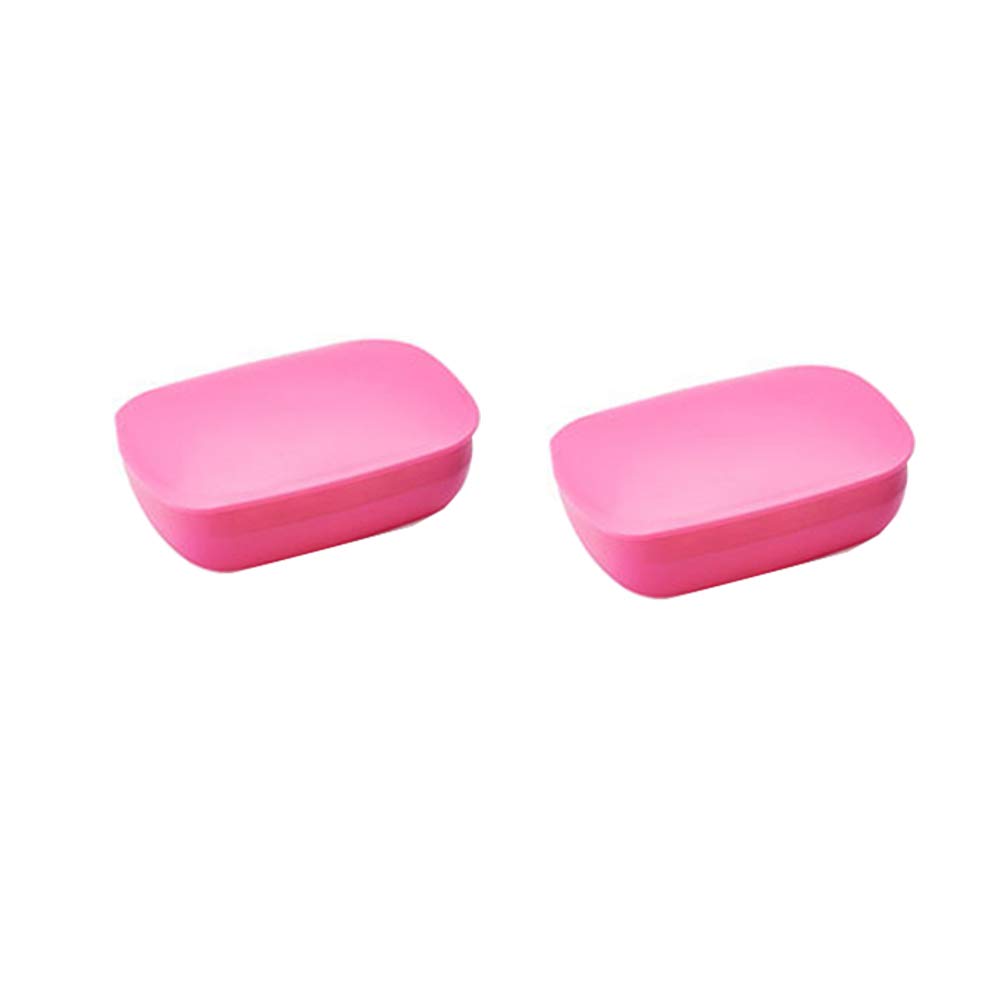 Cabilock 2-Pack Waterproof Soap Dish Holder - Portable Lightweight Soap Case Container for Bathroom, Shower, Travel & Outdoor Use (Rosy) | Perfect for Camping, Gym, Dorm & Home Organization