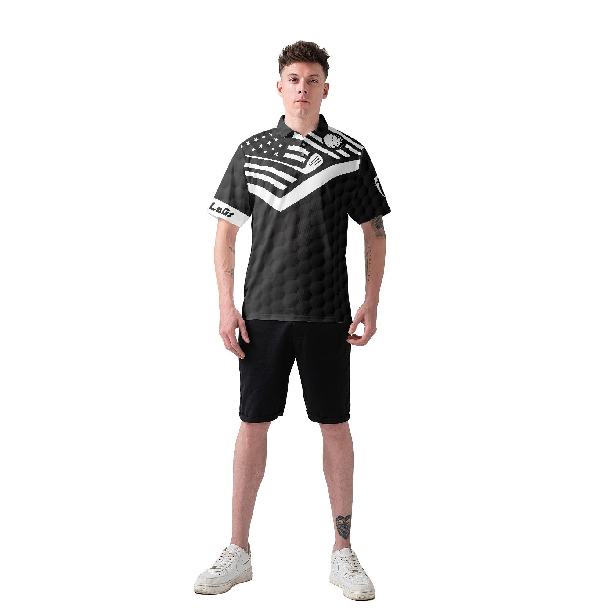 HYPERFAVOR Custom Golf Polo Shirts for Men - Personalized Short Sleeve Performance Polo Shirts | Breathable & Moisture-Wicking Golf Apparel | Perfect for Golf Tournaments, Country Club Events & Casual Wear
