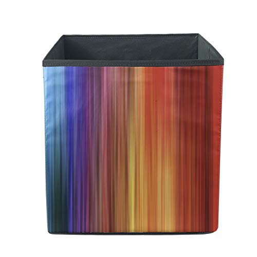 Buybai Rainbow Toy Chest - Foldable Stackable Storage Box for Kids, Nursery, Playroom, Closet & Home Organization, Perfect for Toys, Books, and Clothes