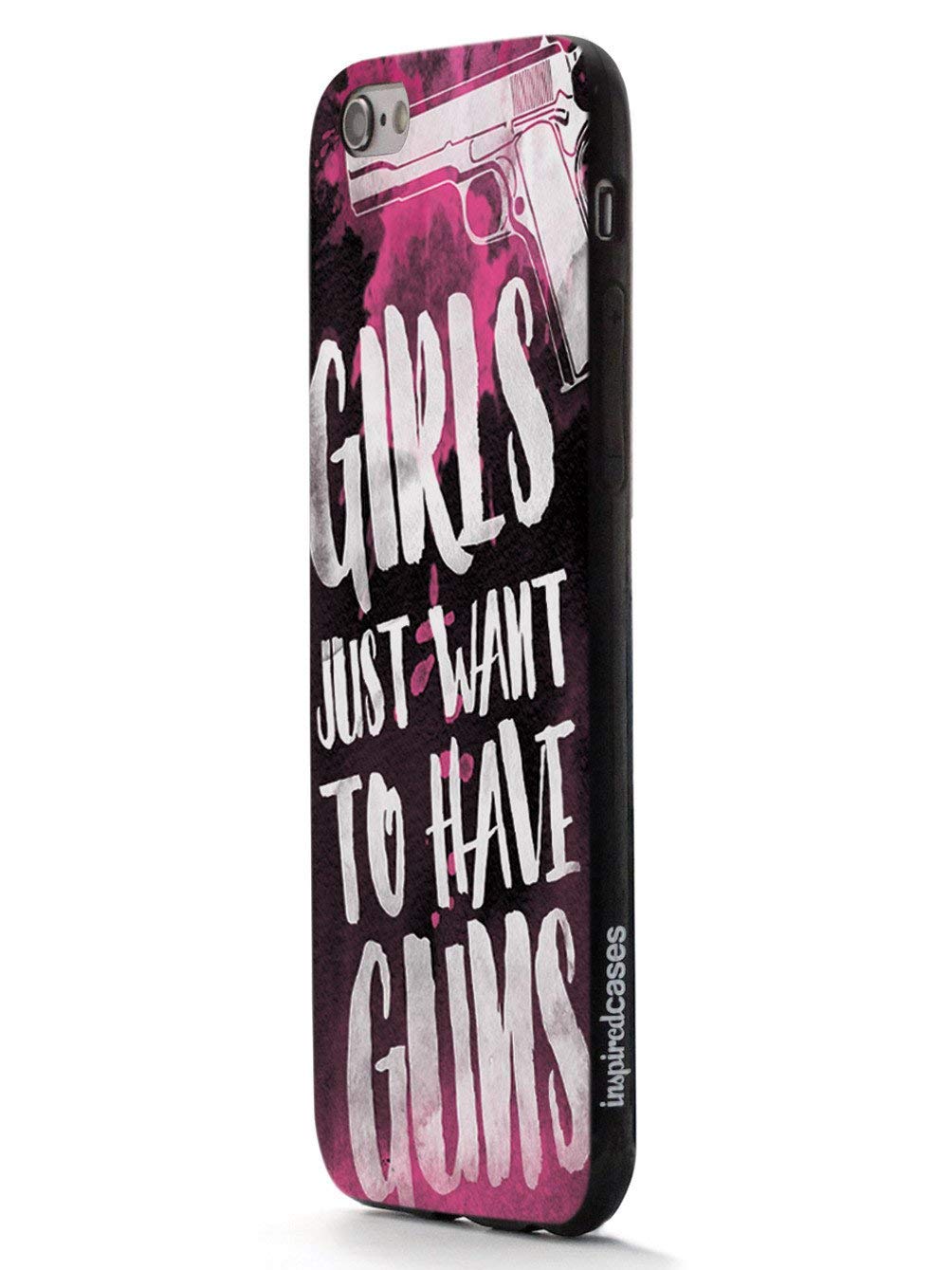3D Textured Protective Phone Case for Apple iPhone XR - Inspired Cases with 'Girls Just Want to Have Guns' Design - Shockproof & Slim Cover for Women - Perfect for Daily Use, Travel & Outdoor Activities