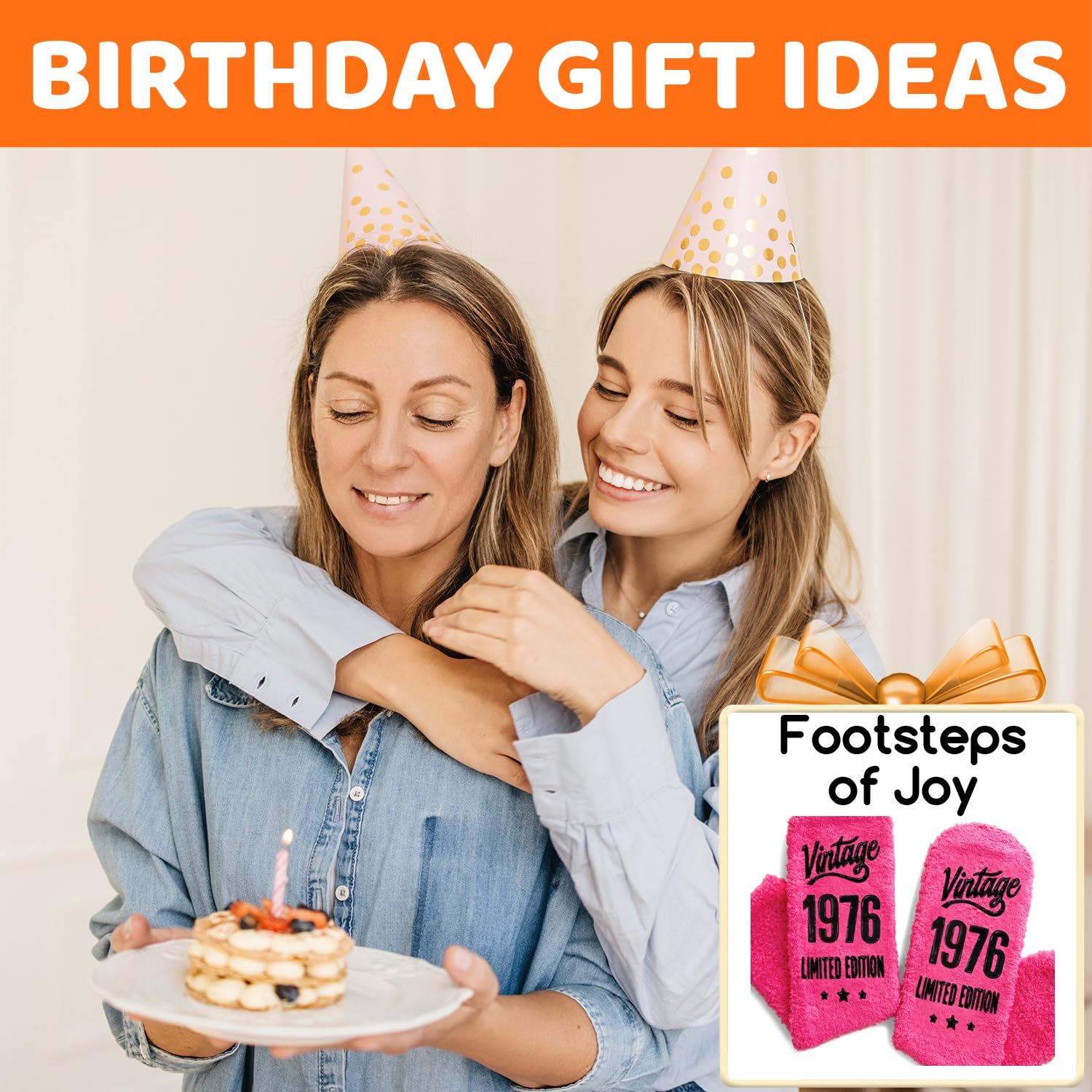 HappyPop Funny Birthday Socks for Women Age 41-50 - Cute Novelty Gift for Mom, Grandma, Wife - Perfect for Birthday Parties, Gag Gifts & Special Occasions