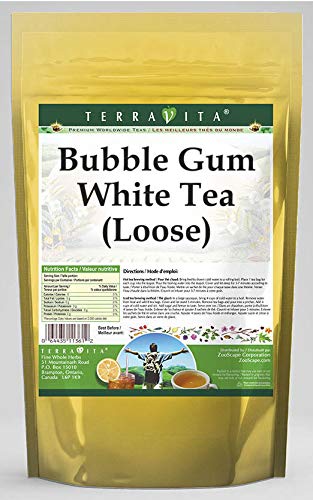 Premium Organic White Tea Loose Leaf - Bubble Gum Flavor (8 oz, 2 Pack) | Refreshing & Sweet Herbal Tea for Relaxation, Afternoon Tea, and Gifts