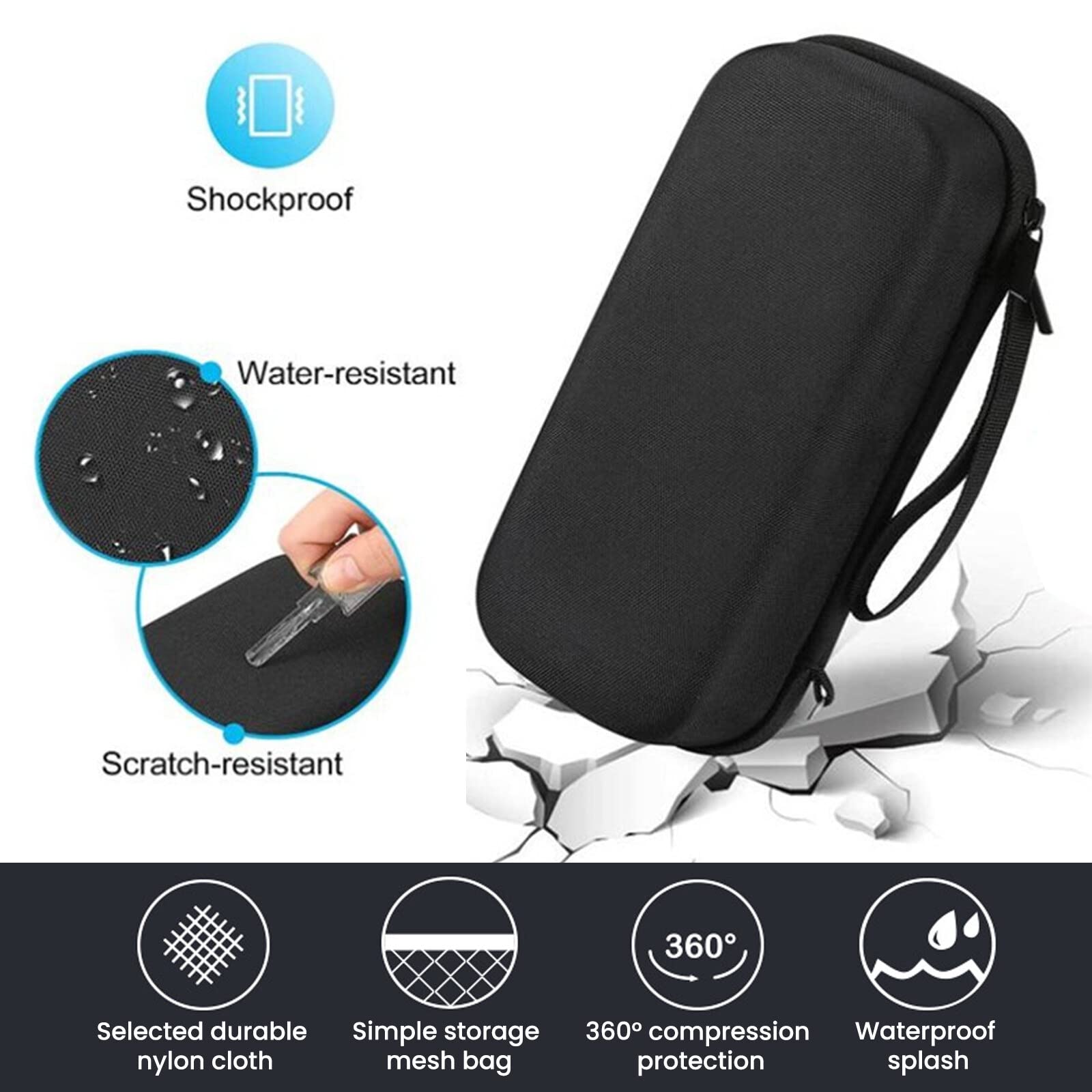 Xiaomi 1S Electric Air Compressor - Portable Mini Air Pump with Hard Shell Case, Battery Bag - Perfect for Car Tires, Bikes, Inflatable Toys & Sports Equipment