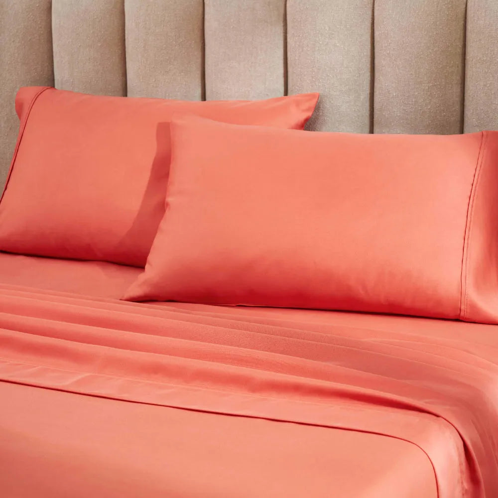 Premium 1200 Thread Count Cotton Blend 2-Piece Solid Pillowcase Set - Ultra Soft & Breathable Bedding for Side Sleepers & Hot Sleepers - Perfect for Master Bedroom, Guest Room & Luxury Hotels