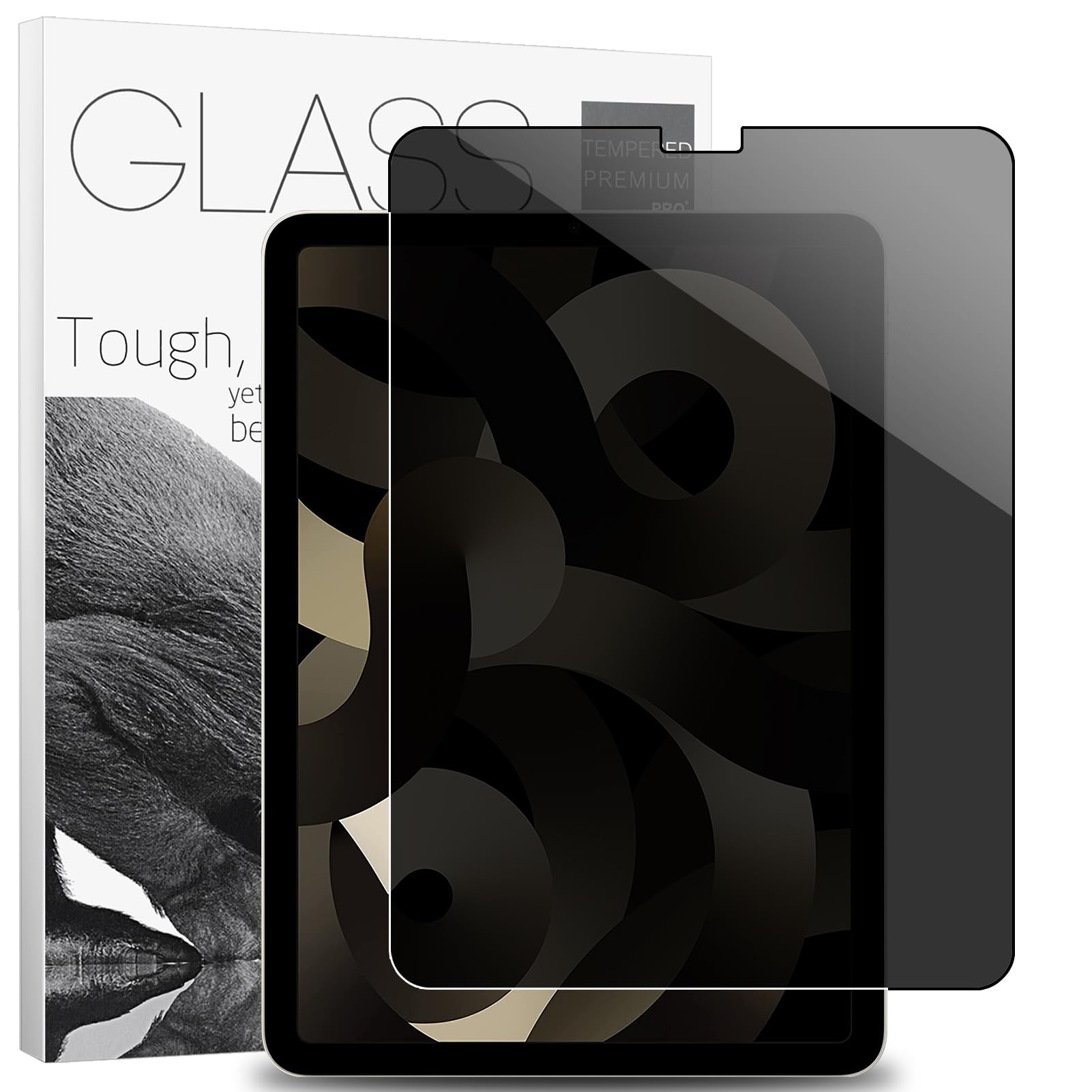 Privacy Screen Protector for iPad Pro 10.9 Inch (2022/2020 Model, Air 5/4) - Anti-Scratch 9H Hardness Tempered Glass Screen Protector with Bubble-Free Installation - Perfect for Office, Study & Travel Use