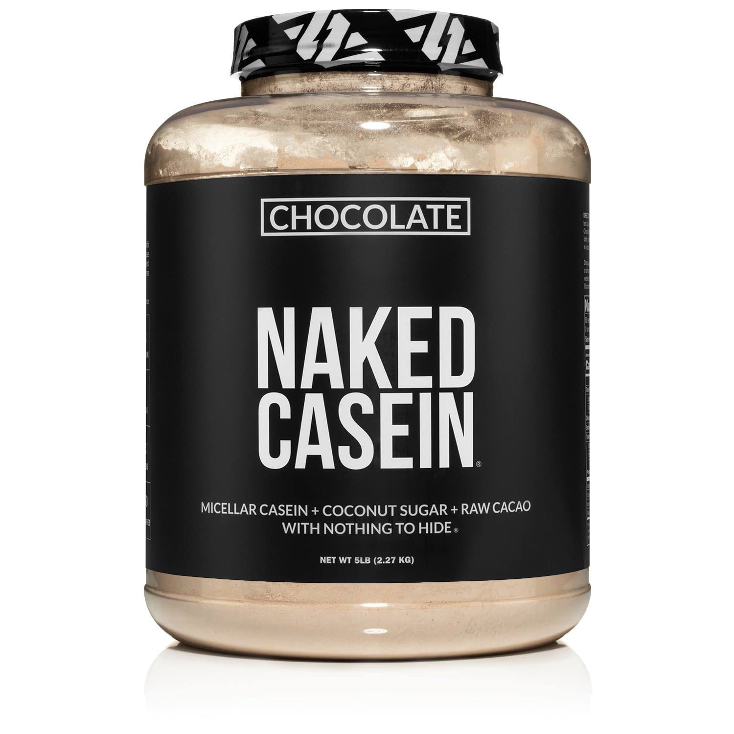 NAKED Nutrition Chocolate Micellar Casein Protein Powder - 5lb Bulk, GMO-Free, Gluten-Free, Soy-Free & Preservative-Free - Supports Muscle Growth & Recovery - 60 Servings | Post-Workout Shake, Meal Replacement & Baking Ingredient